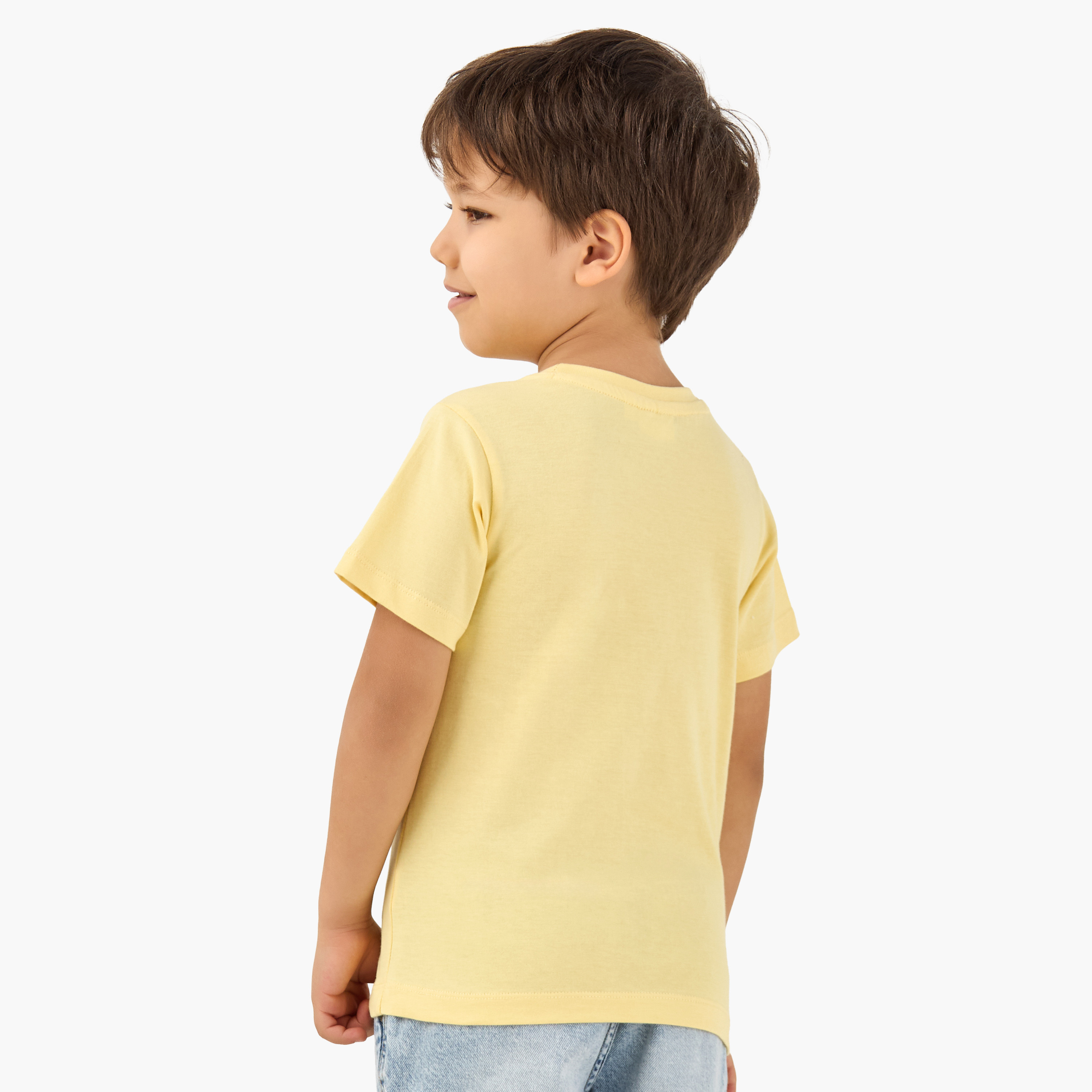 Juniors Crew Neck Short Sleeves T-shirt with Vehicle Print-boys-clothing-tshirtsandpolos-image-3