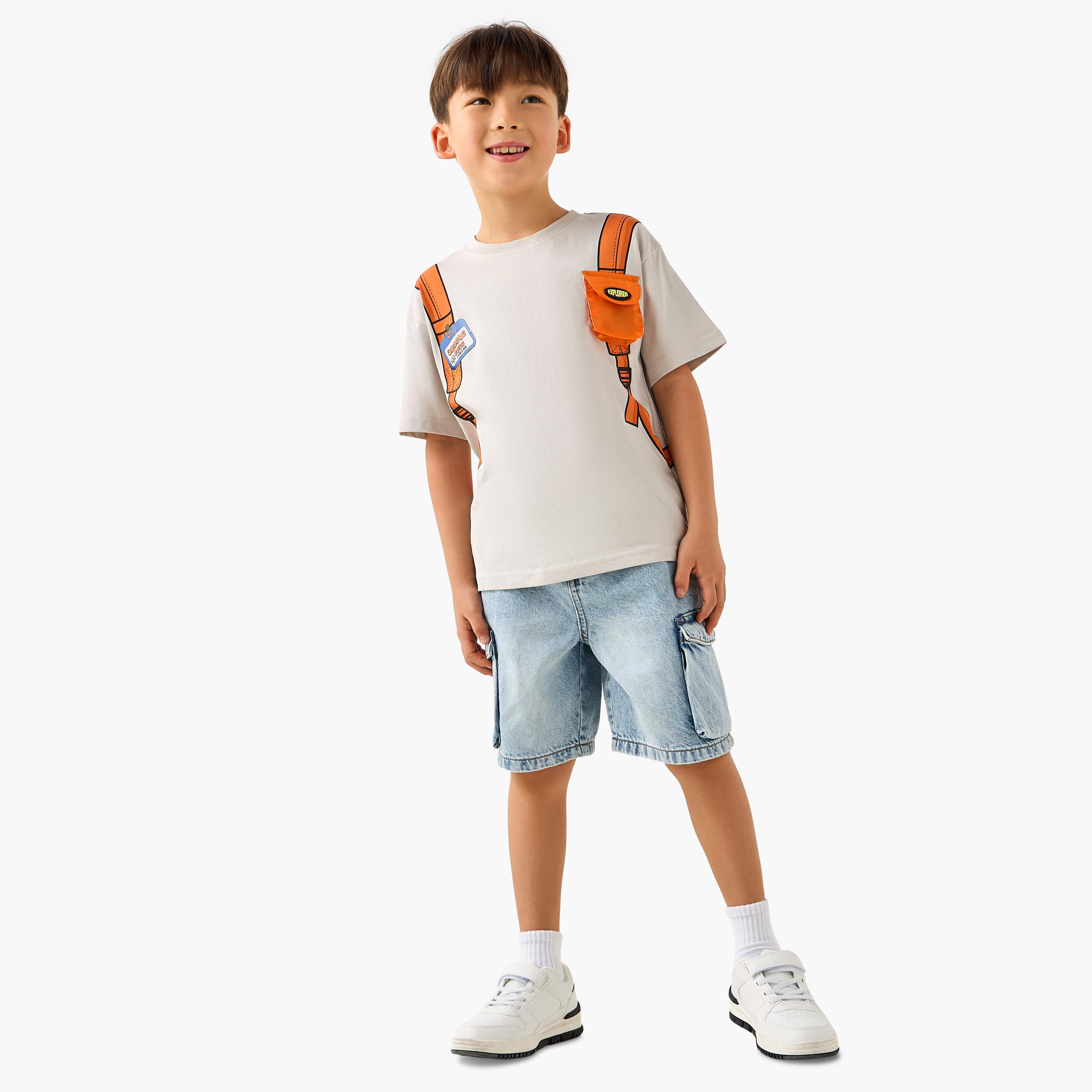 Juniors Crew Neck Short Sleeve T-shirt with Backpack Print-boys-clothing-tshirtsandpolos-image-2