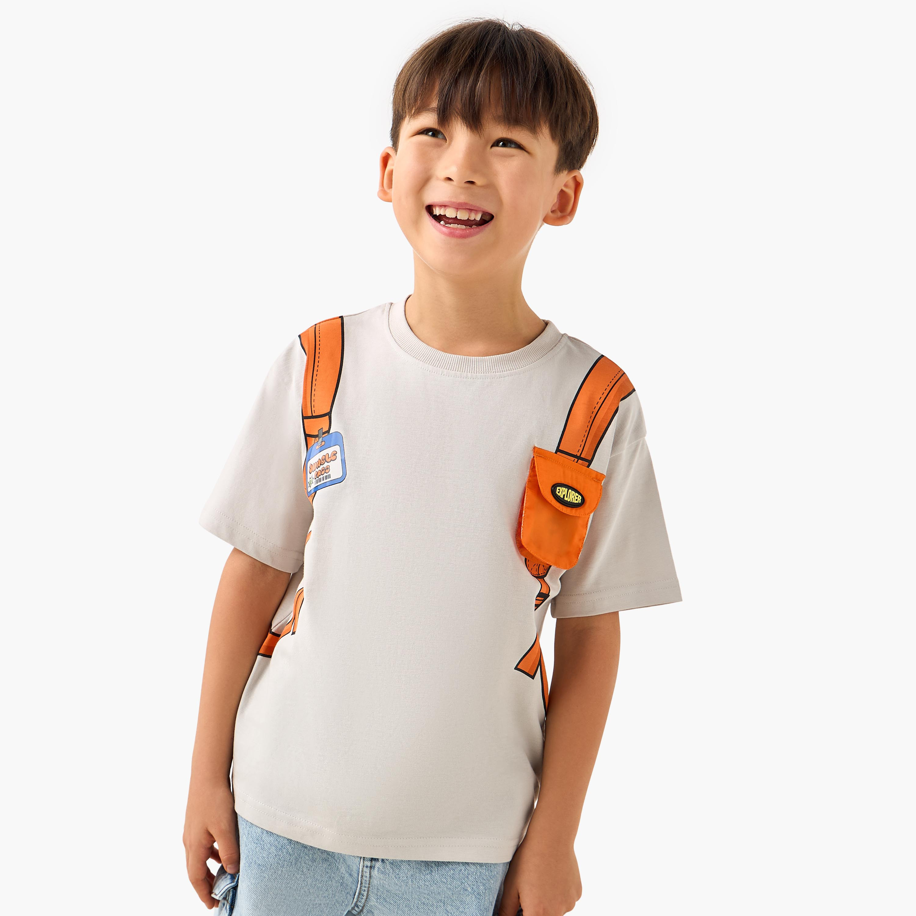 Juniors Crew Neck Short Sleeve T-shirt with Backpack Print-boys-clothing-tshirtsandpolos-image-3