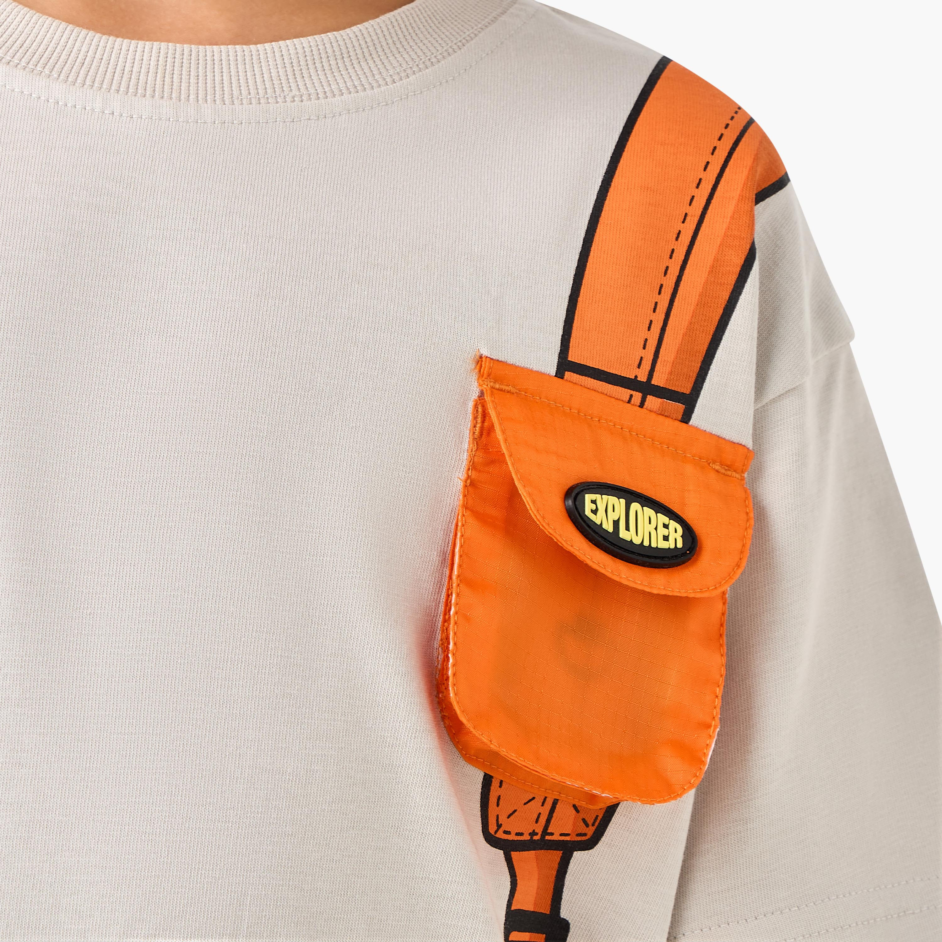 Juniors Crew Neck Short Sleeve T-shirt with Backpack Print-boys-clothing-tshirtsandpolos-image-5