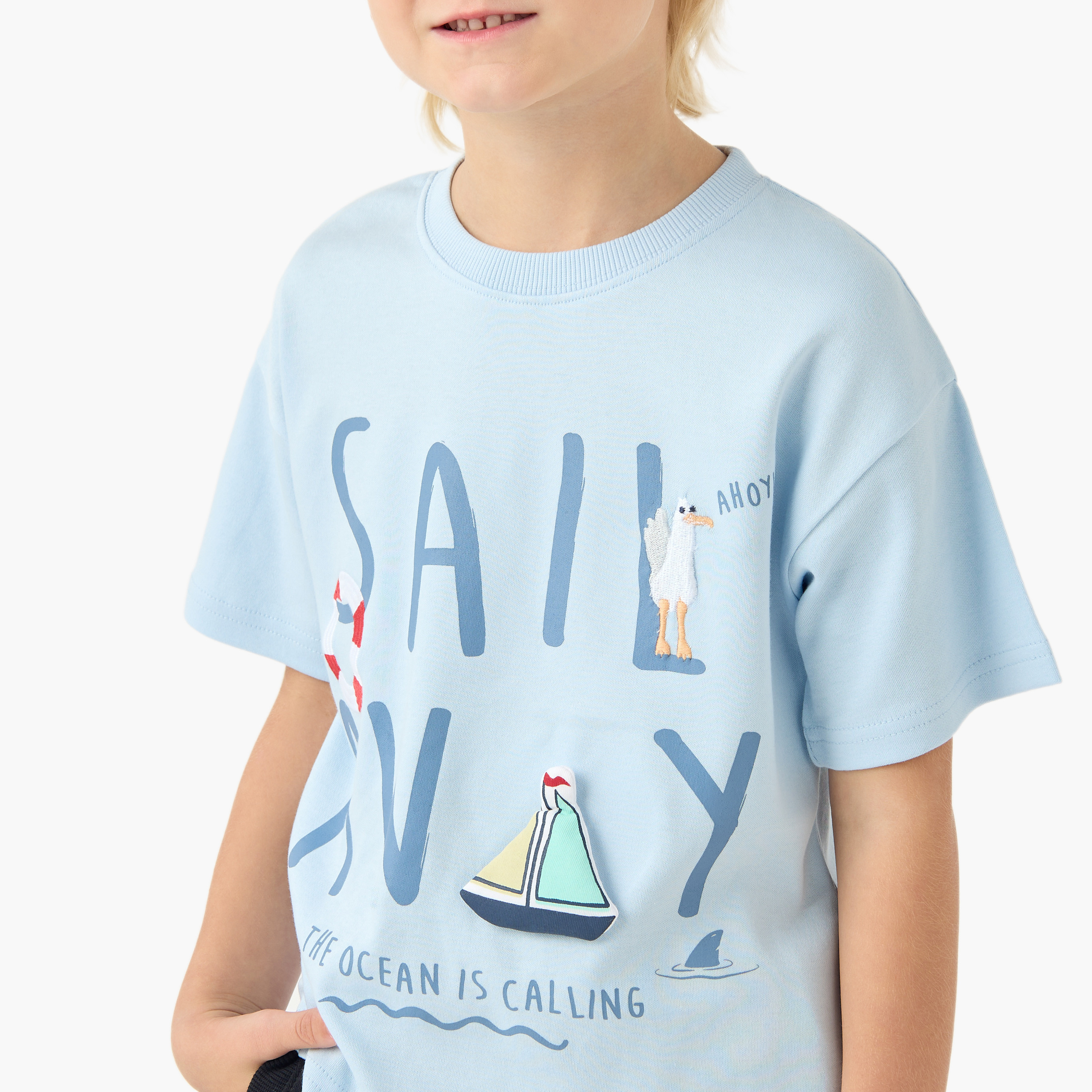 Juniors Crew Neck Short Sleeves T-shirt with Print-boys-clothing-tshirtsandpolos-image-4