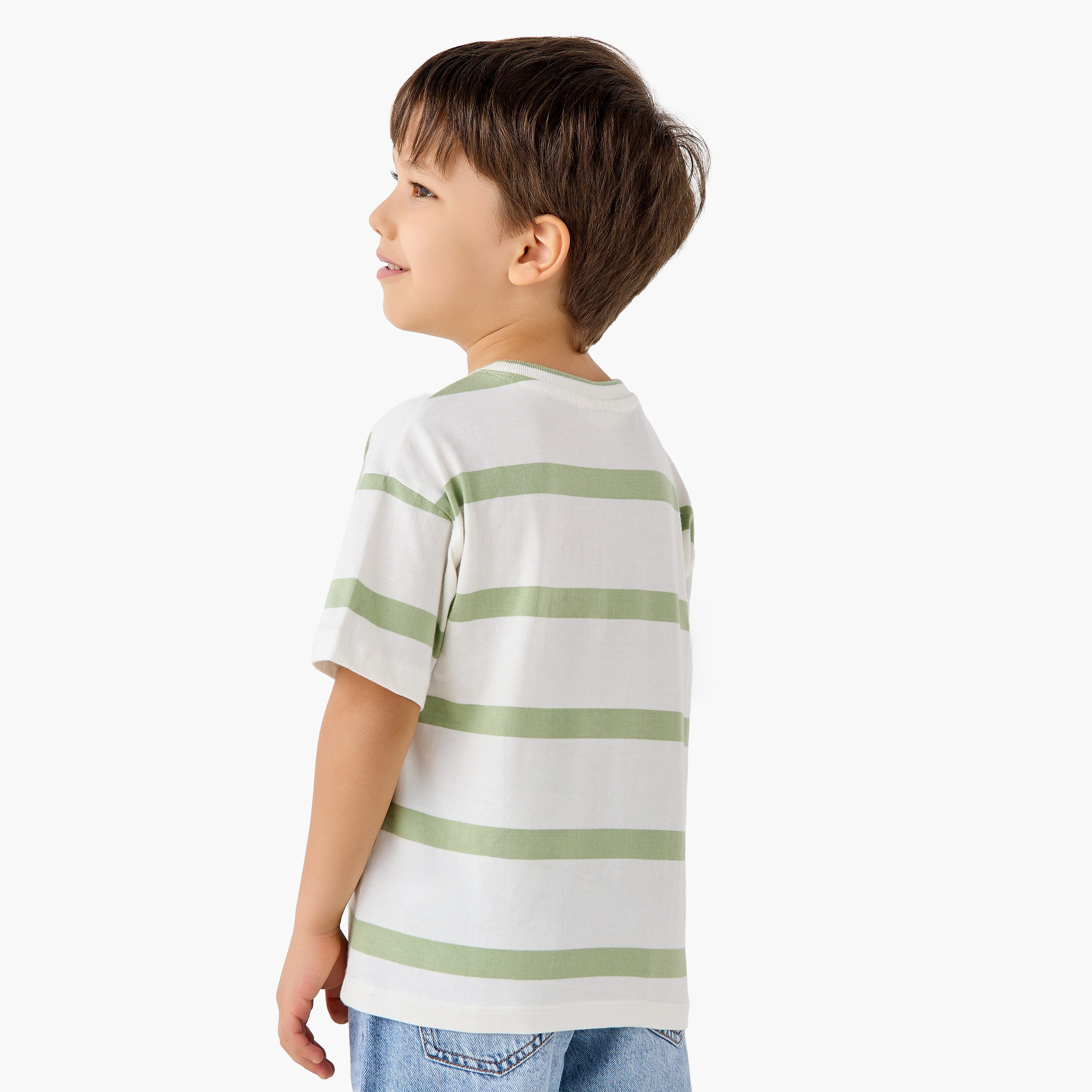 Juniors Crew Neck Short Sleeves T-shirt with Stripes-boys-clothing-tshirtsandpolos-image-3