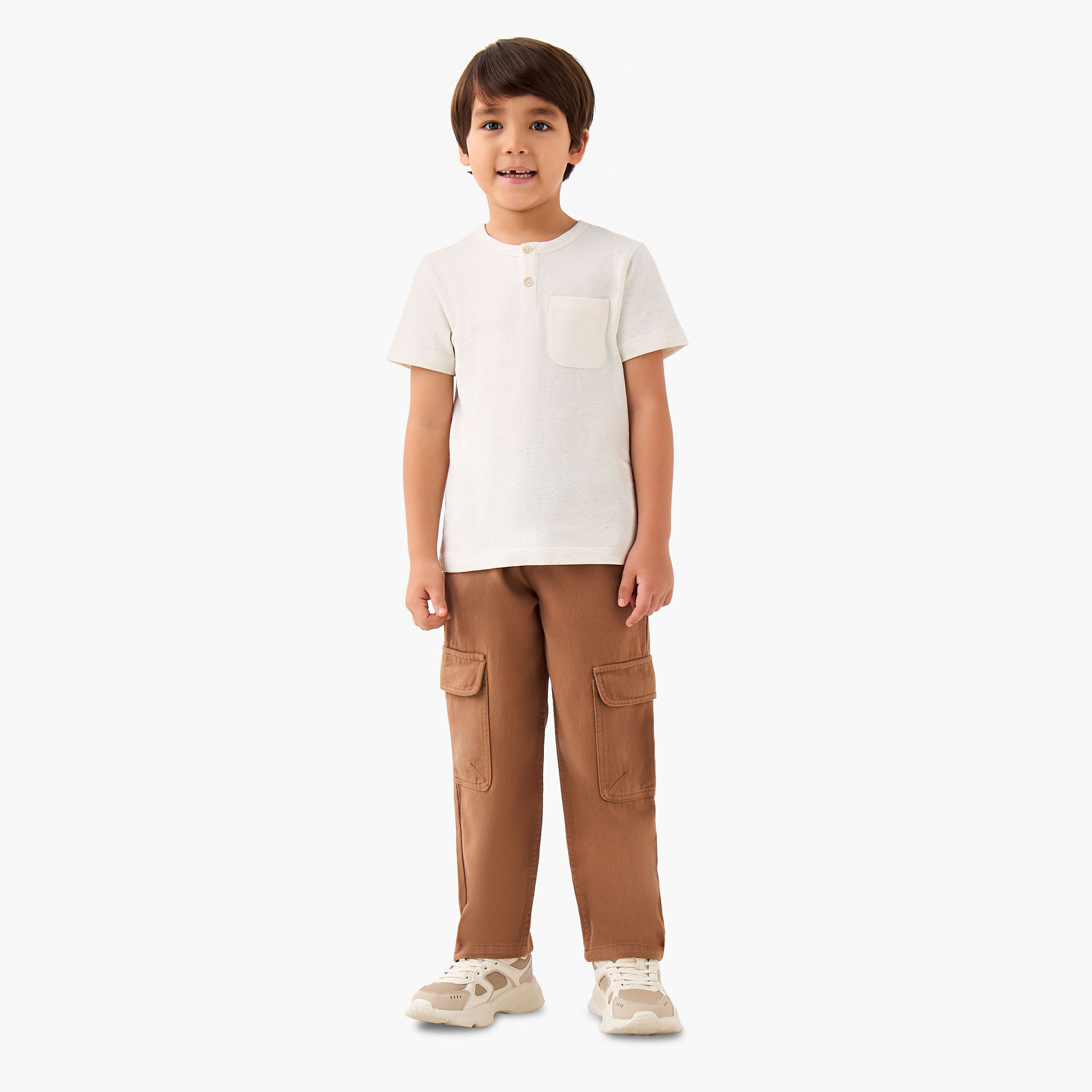 Juniors Henley Neck T-shirt with Pocket - Cotton - Short Sleeves-boys-clothing-tshirtsandpolos-image-2