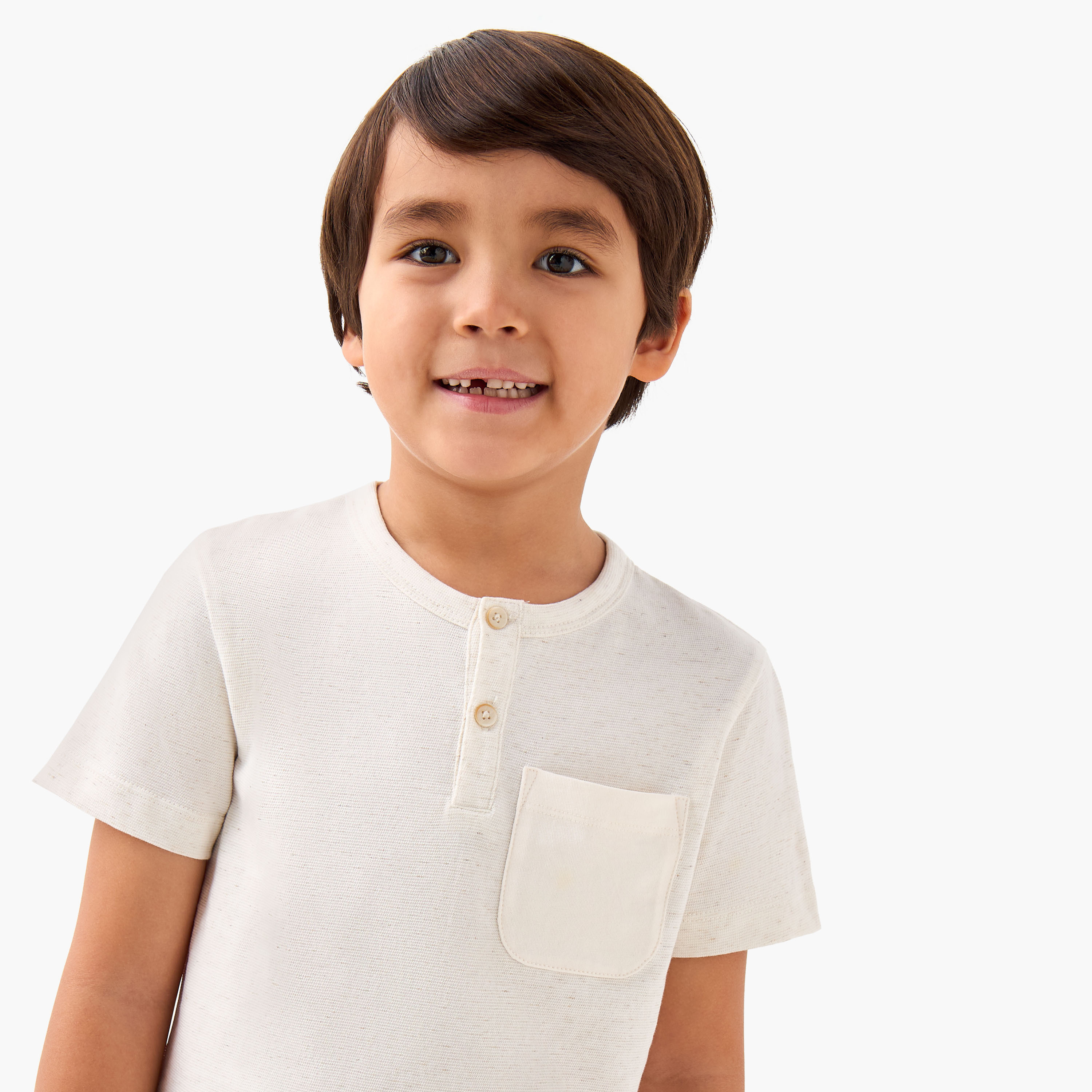 Juniors Henley Neck T-shirt with Pocket - Cotton - Short Sleeves-boys-clothing-tshirtsandpolos-image-4