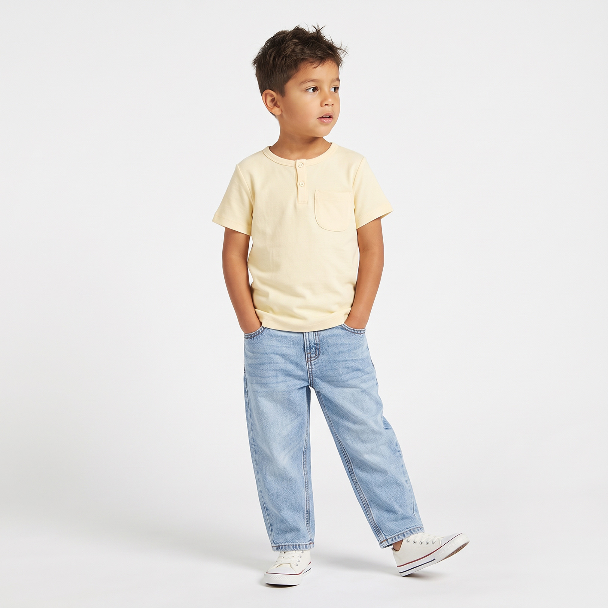 Juniors Henley Neck T-shirt with Pocket - Cotton - Short Sleeves-boys-clothing-tshirtsandpolos-image-3