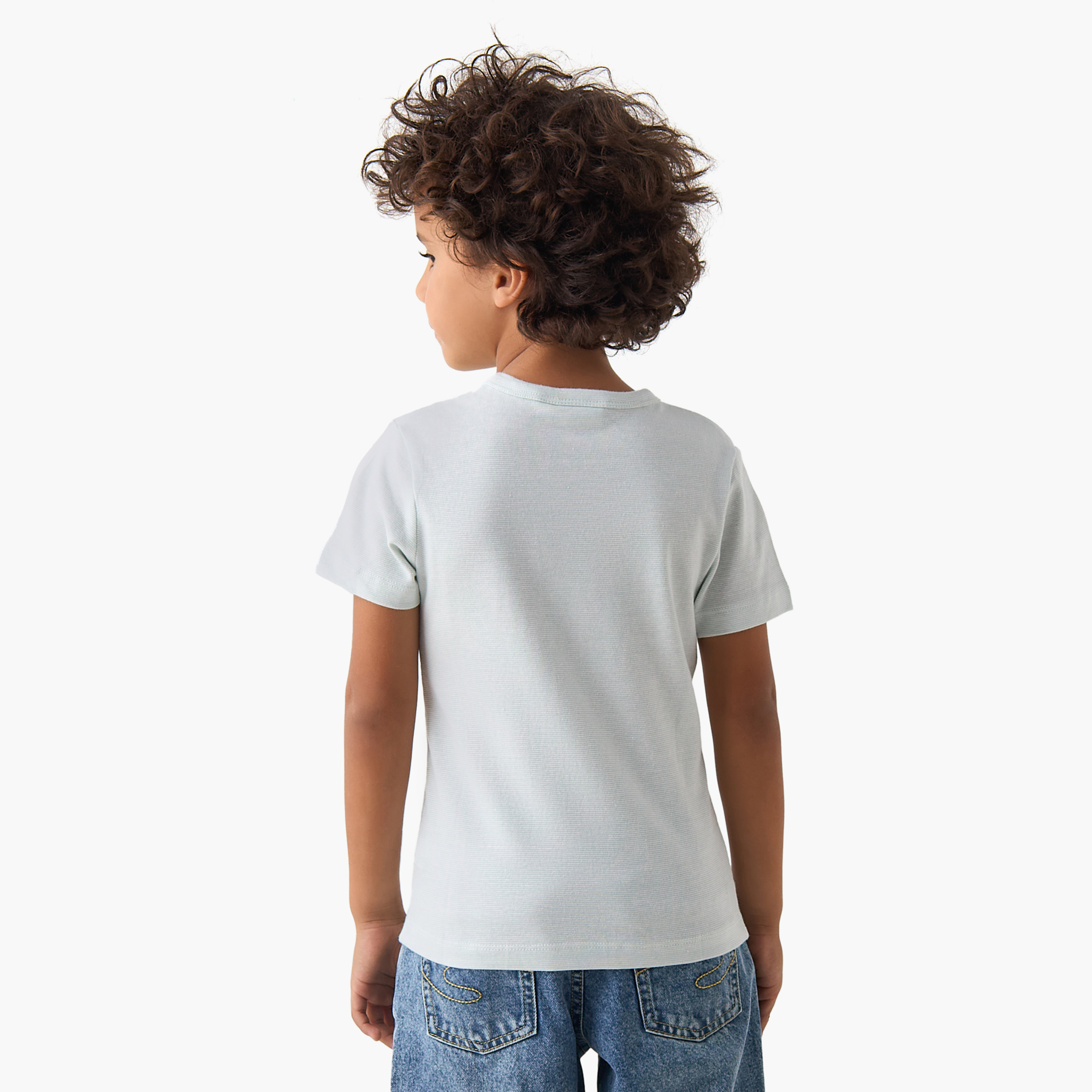Juniors Henley Neck Short Sleeves T-shirt with Button Placket-boys-clothing-tshirtsandpolos-image-3