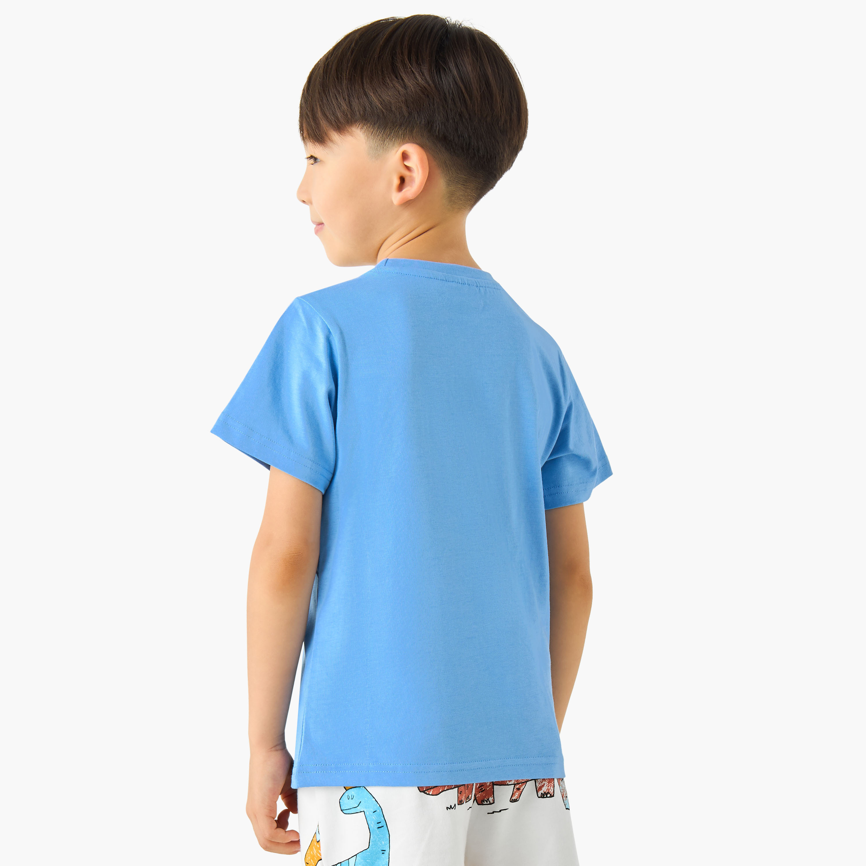 Juniors Crew Neck Short Sleeves T-shirt with Print-boys-clothing-tshirtsandpolos-image-3