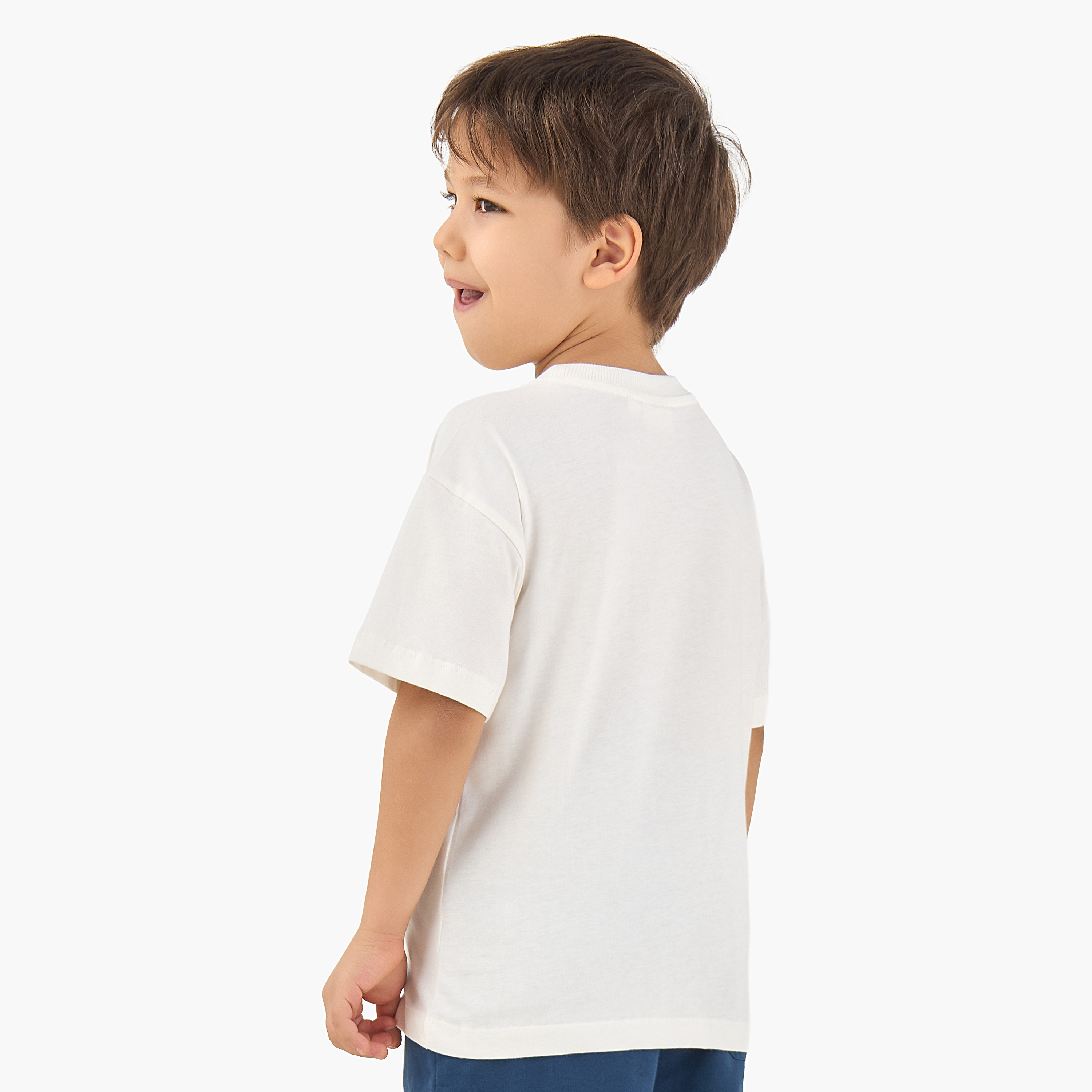 Juniors Crew Neck Short Sleeves T-shirt with Lobster Embossed Design-boys-clothing-tshirtsandpolos-image-3