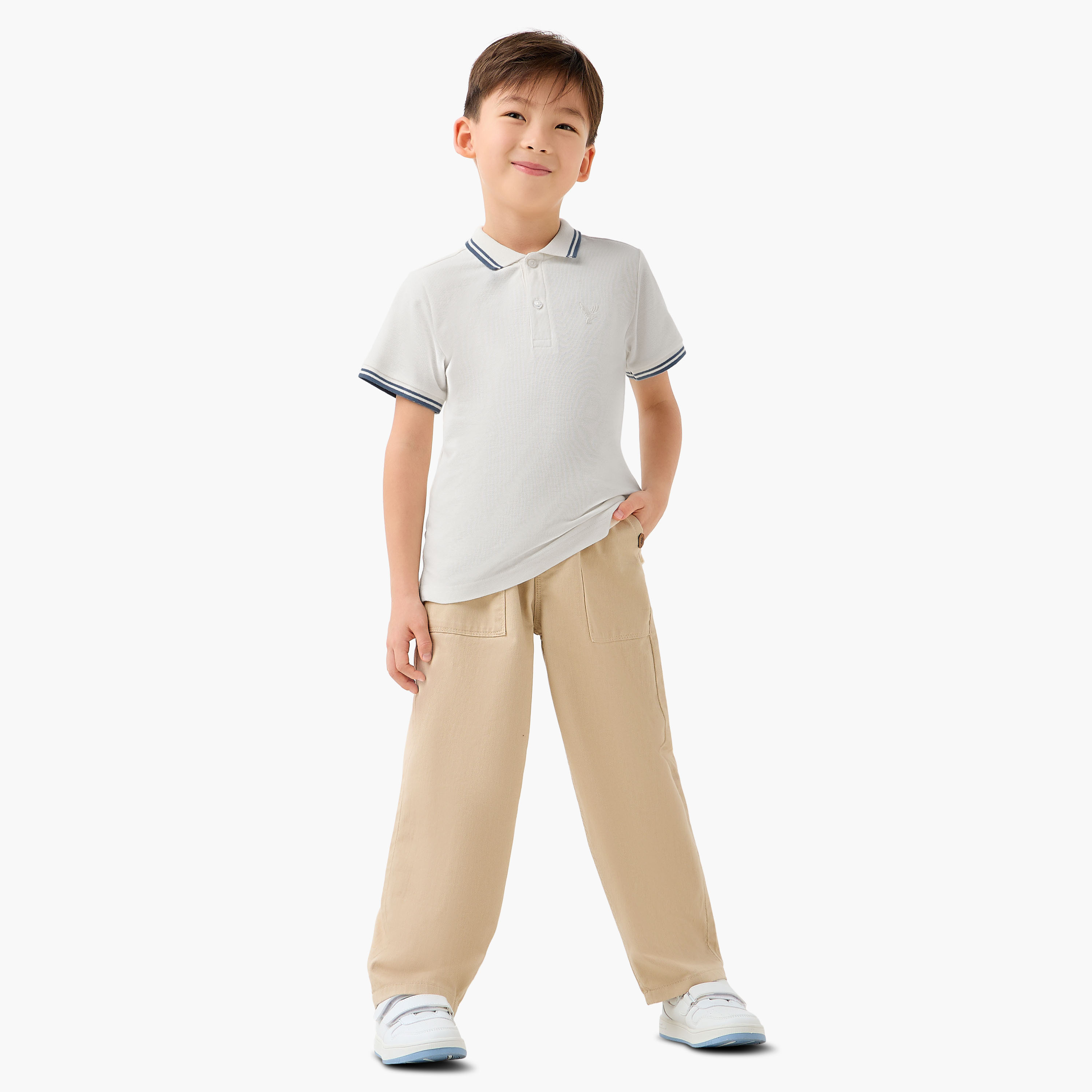 Juniors Collared Short Sleeves Polo T-shirt with Embroidery-boys-clothing-tshirtsandpolos-image-2