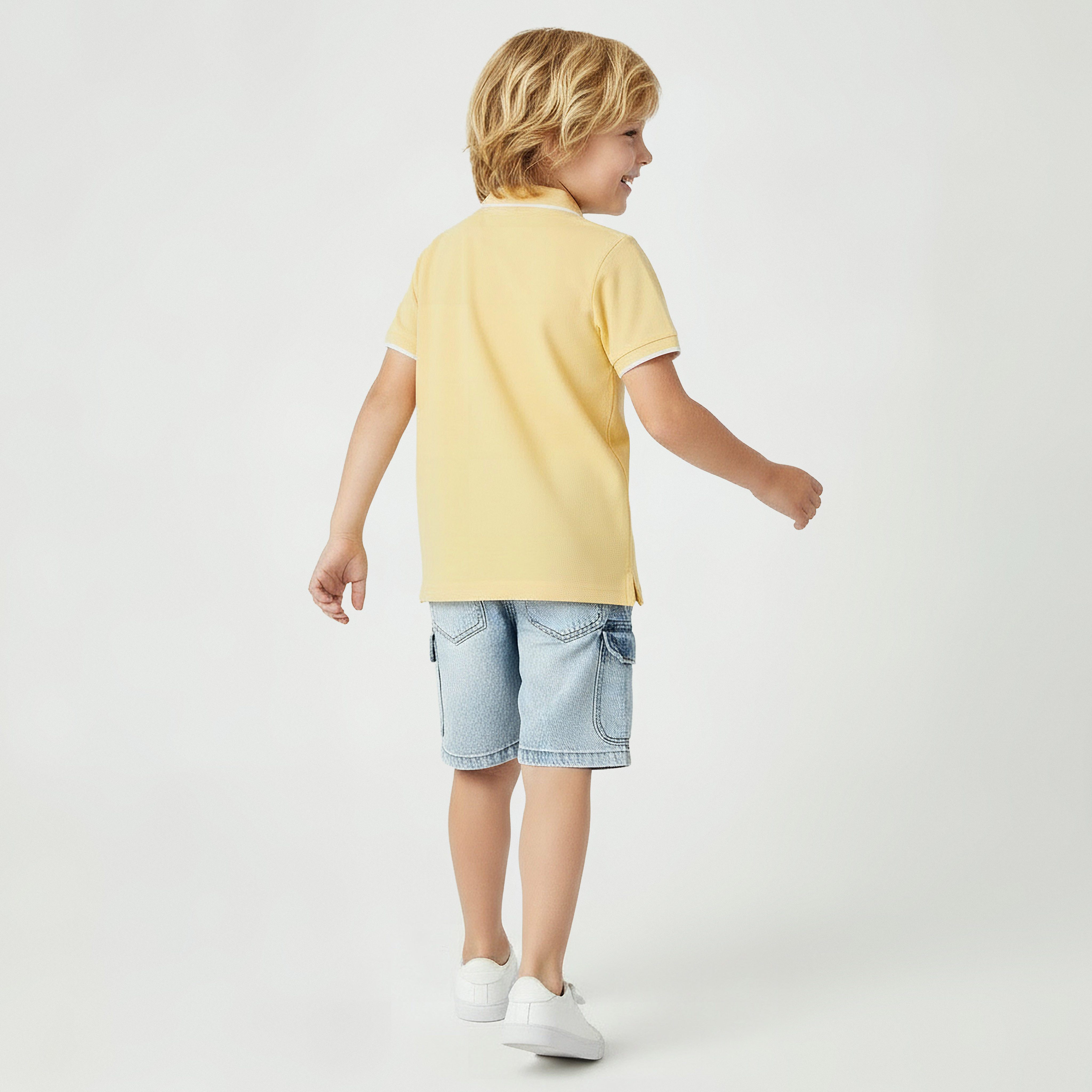 Juniors Boys Collared Short Sleeves T-shirt with Embroidery-boys-clothing-tshirtsandpolos-image-3