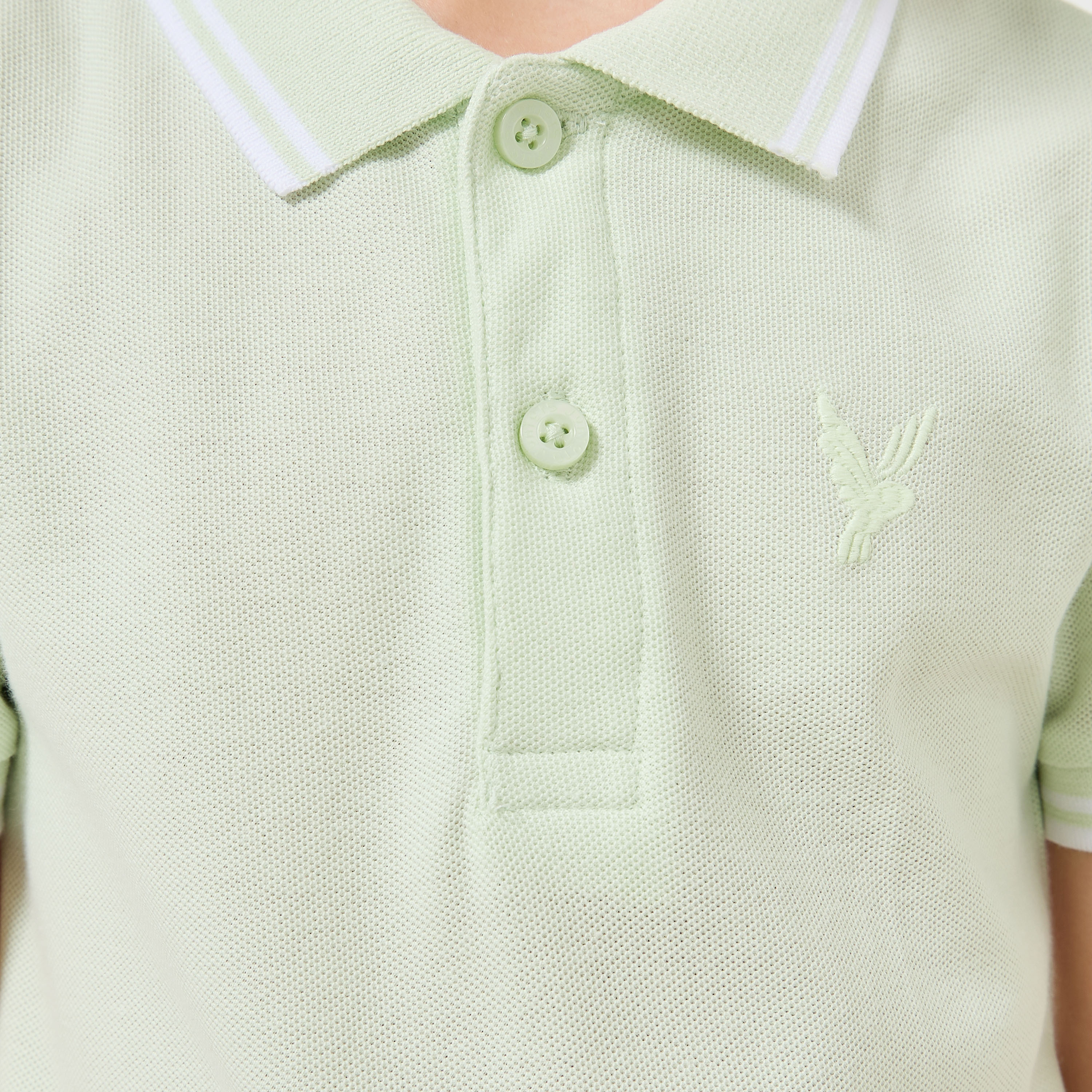 Juniors Boys Collared Short Sleeves T-shirt with Embroidery-boys-clothing-tshirtsandpolos-image-5
