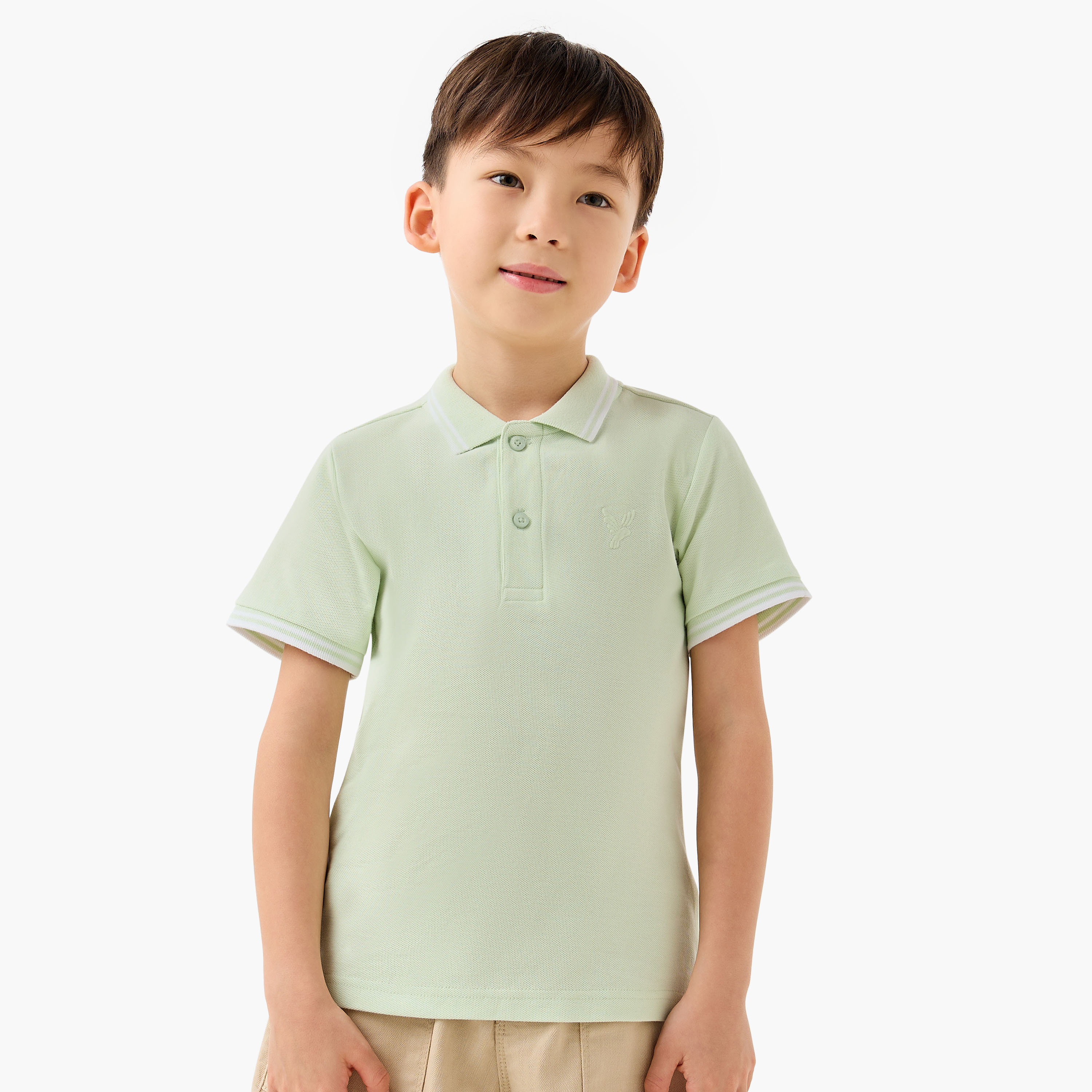 Juniors Collared Short Sleeves Polo T-shirt with Embroidery-boys-clothing-tshirtsandpolos-image-1