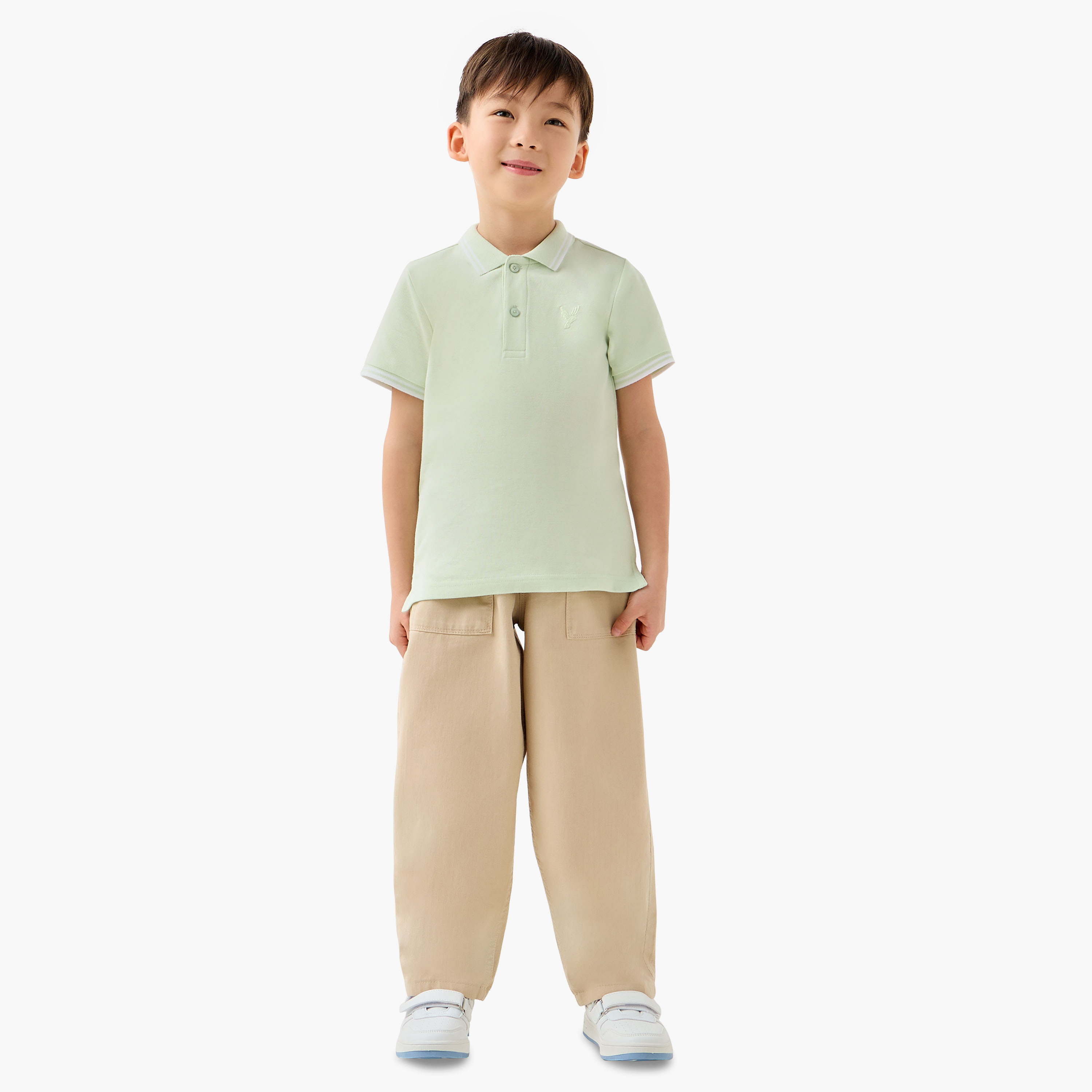 Juniors Collared Short Sleeves Polo T-shirt with Embroidery-boys-clothing-tshirtsandpolos-image-2