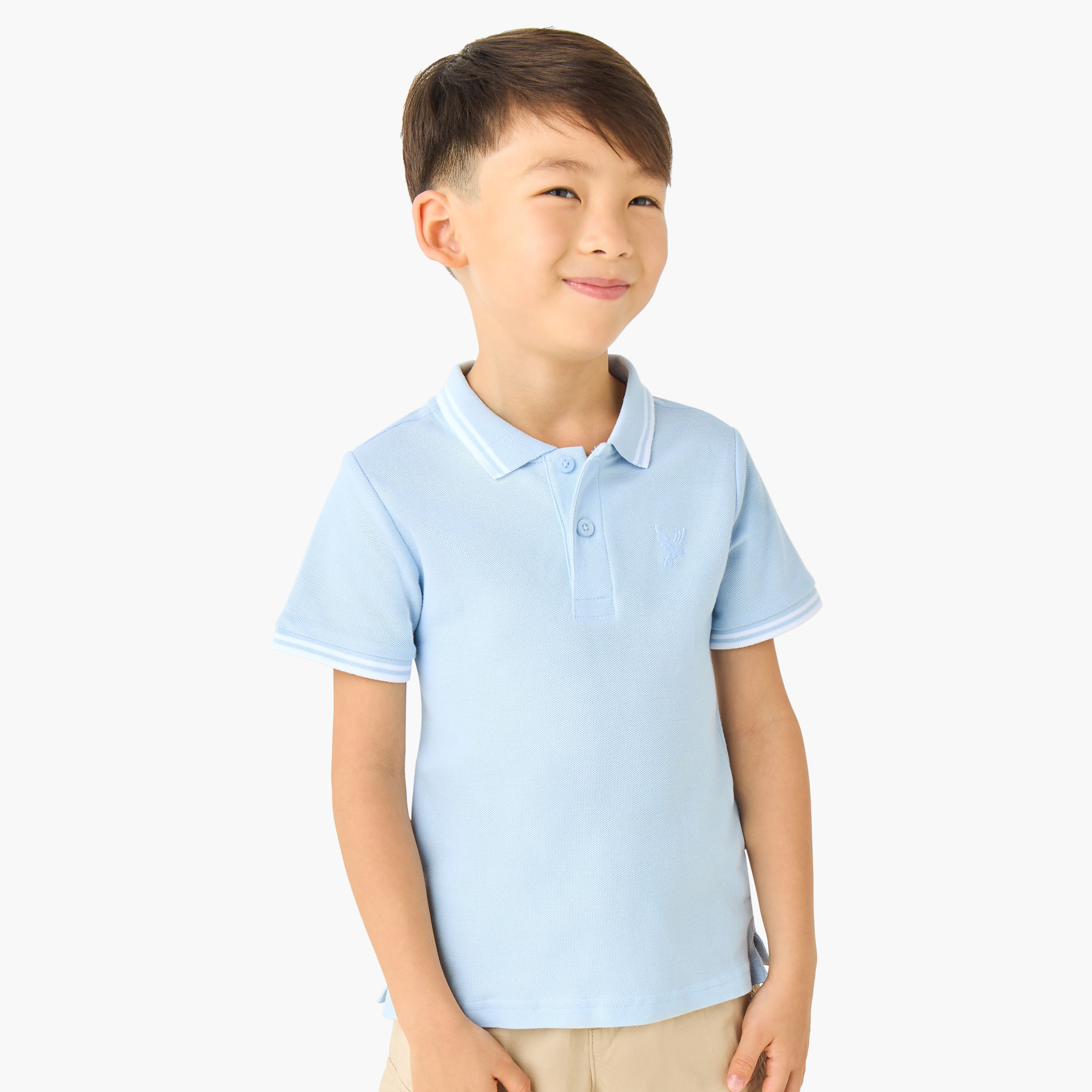 تيشيرت بياقة بولو وأكمام قصيرة وتطريز من جونيورز-boys-clothing-tshirtsandpolos-image-5