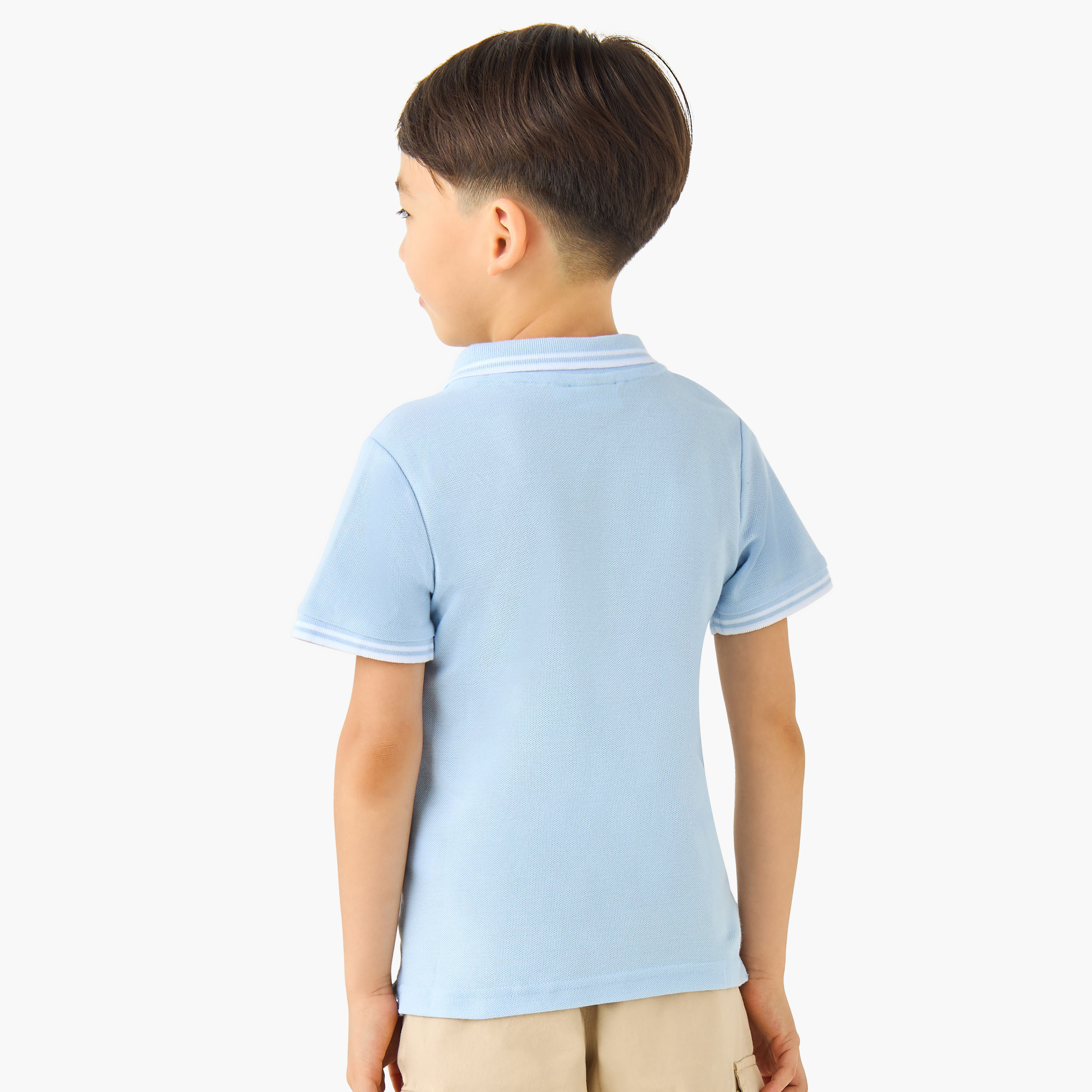 تيشيرت بياقة بولو وأكمام قصيرة وتطريز من جونيورز-boys-clothing-tshirtsandpolos-image-3