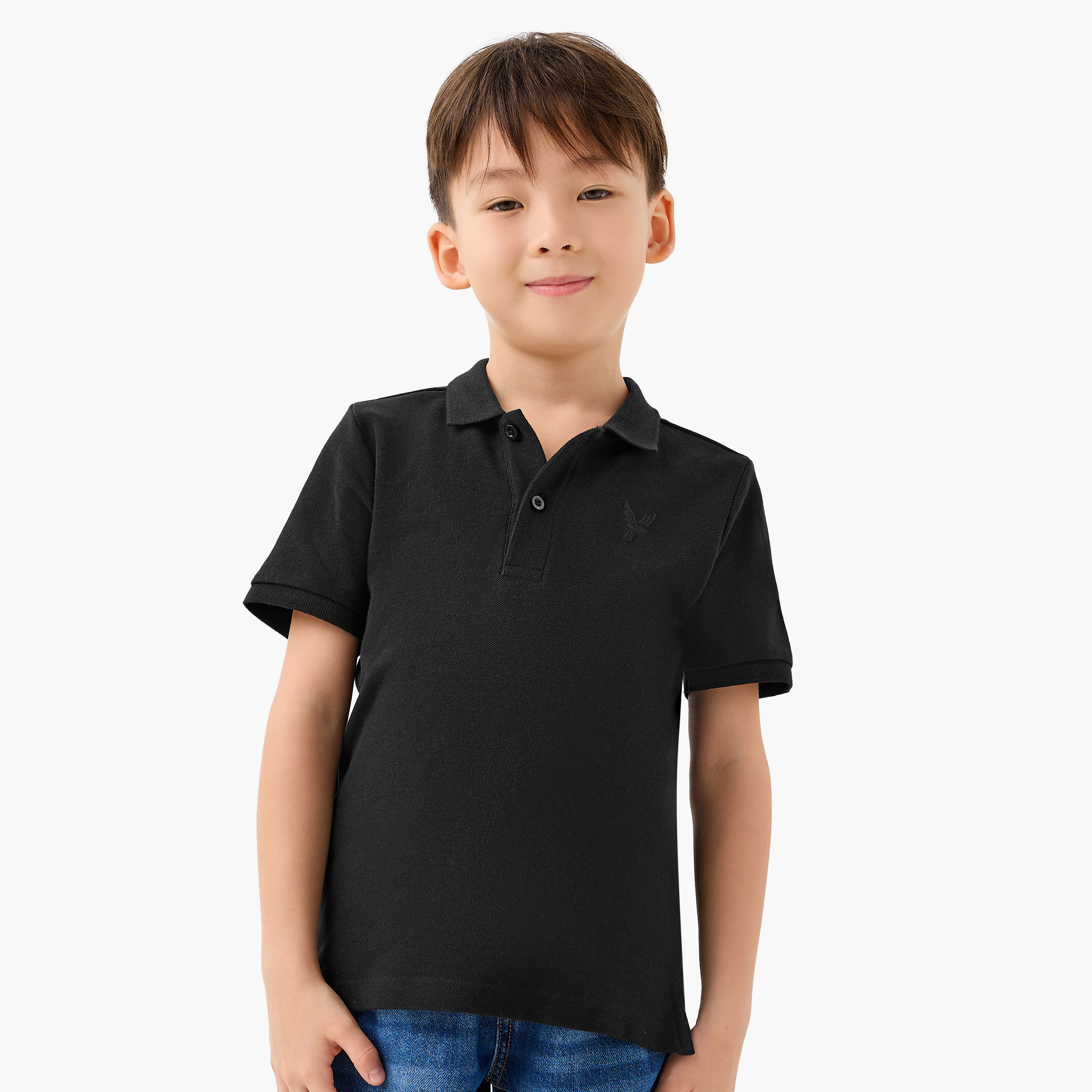 Juniors Collared Short Sleeves Polo T-shirt with Embroidery-boys-clothing-tshirtsandpolos-image-1