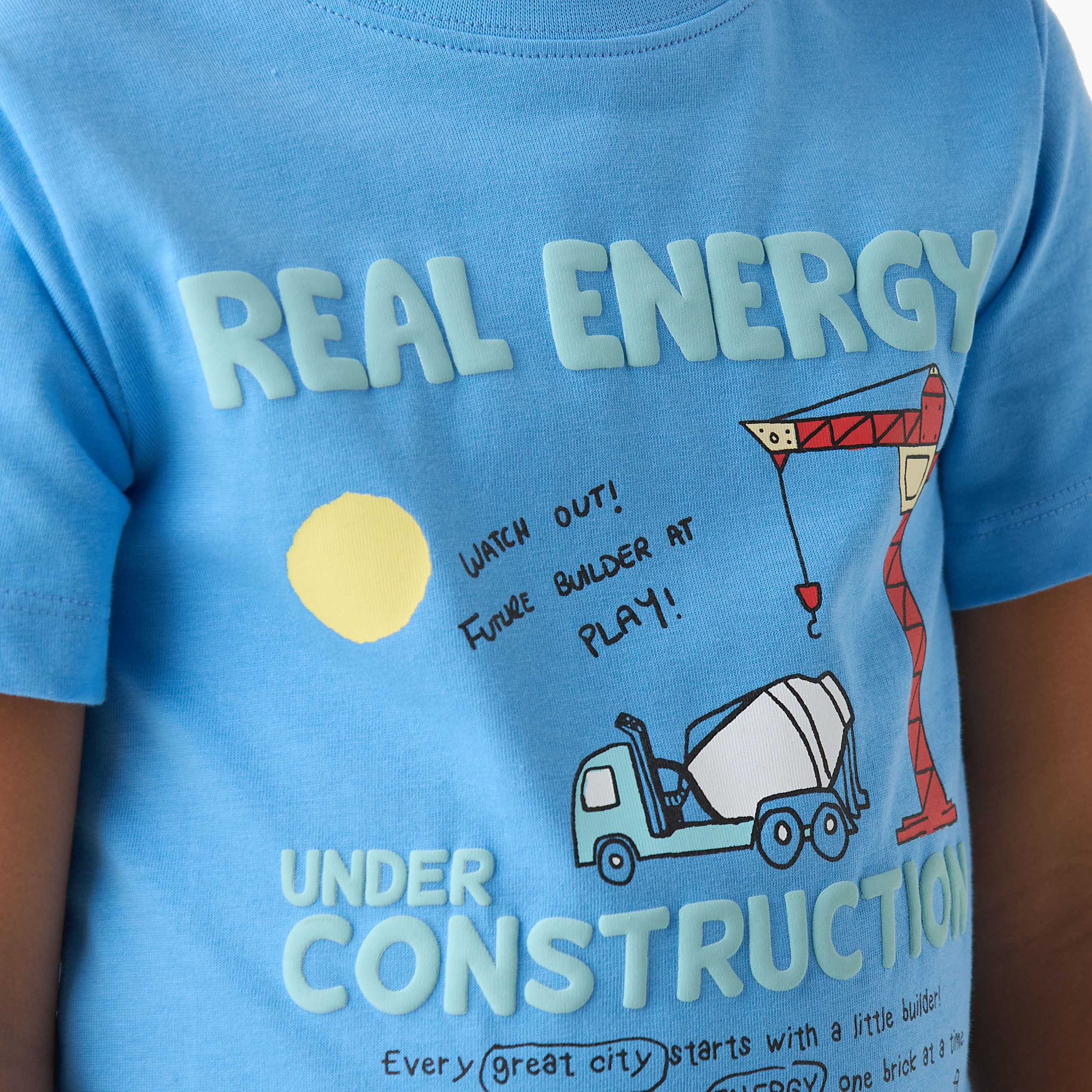 Juniors Crew Neck Short Sleeves T-shirt with Construction Print-boys-clothing-tshirtsandpolos-image-5