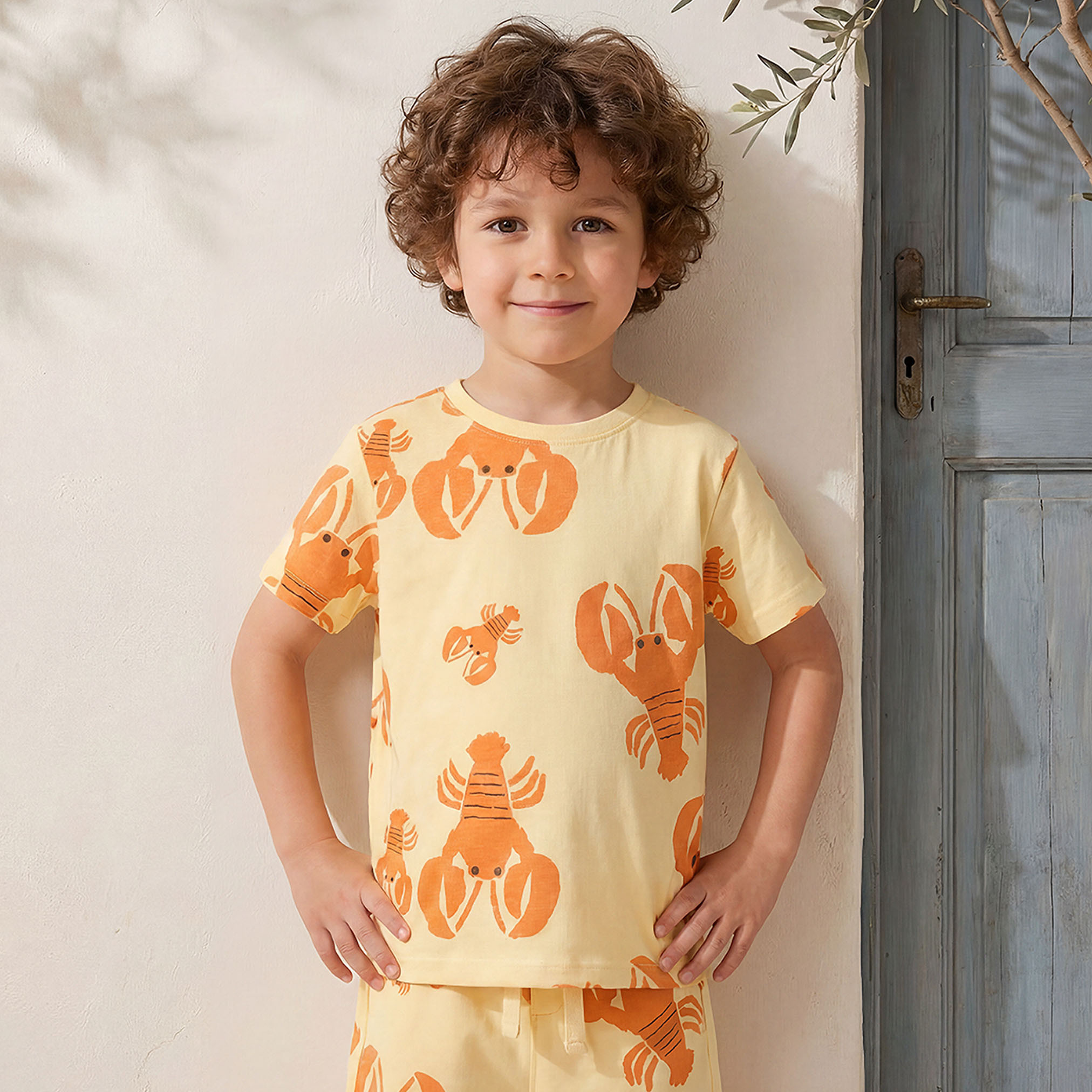 Juniors Crew Neck Short Sleeve T-shirt with Lobster Print-boys-clothing-tshirtsandpolos-image-1