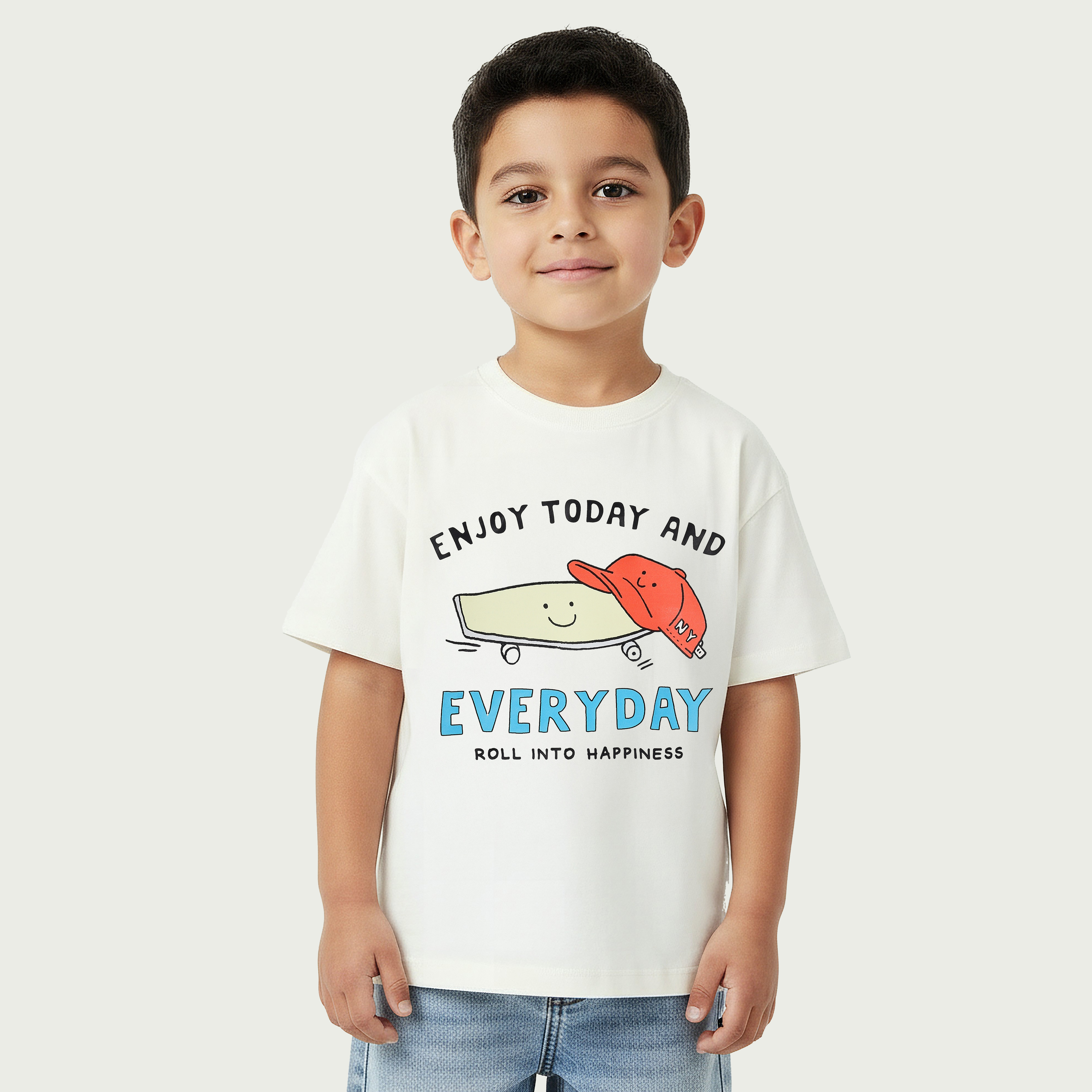 Juniors Crew Neck Short Sleeve T-shirt with Print-boys-clothing-tshirtsandpolos-image-1