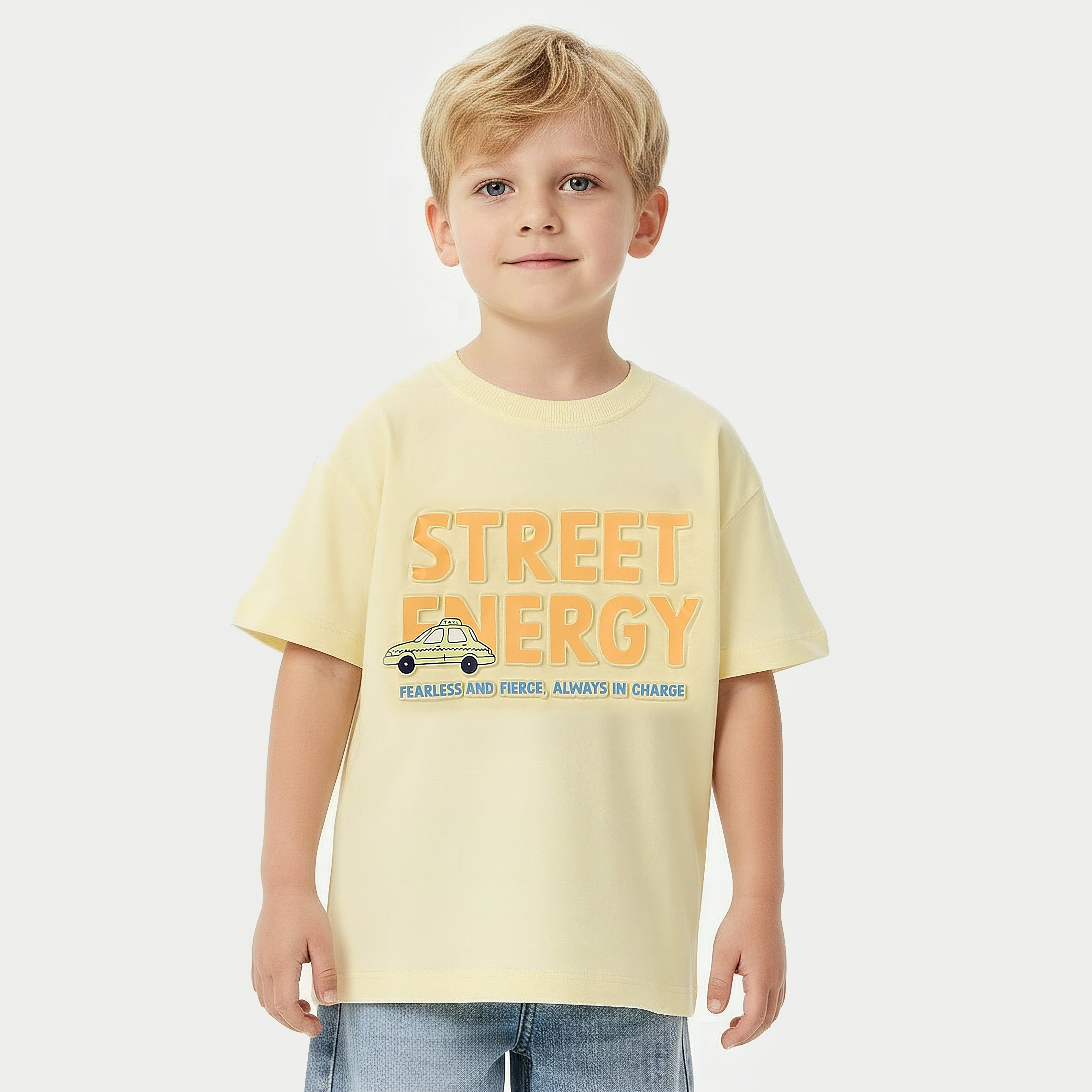 Juniors Crew Neck Short Sleeves T-shirt with Typographic Print-boys-clothing-tshirtsandpolos-image-1