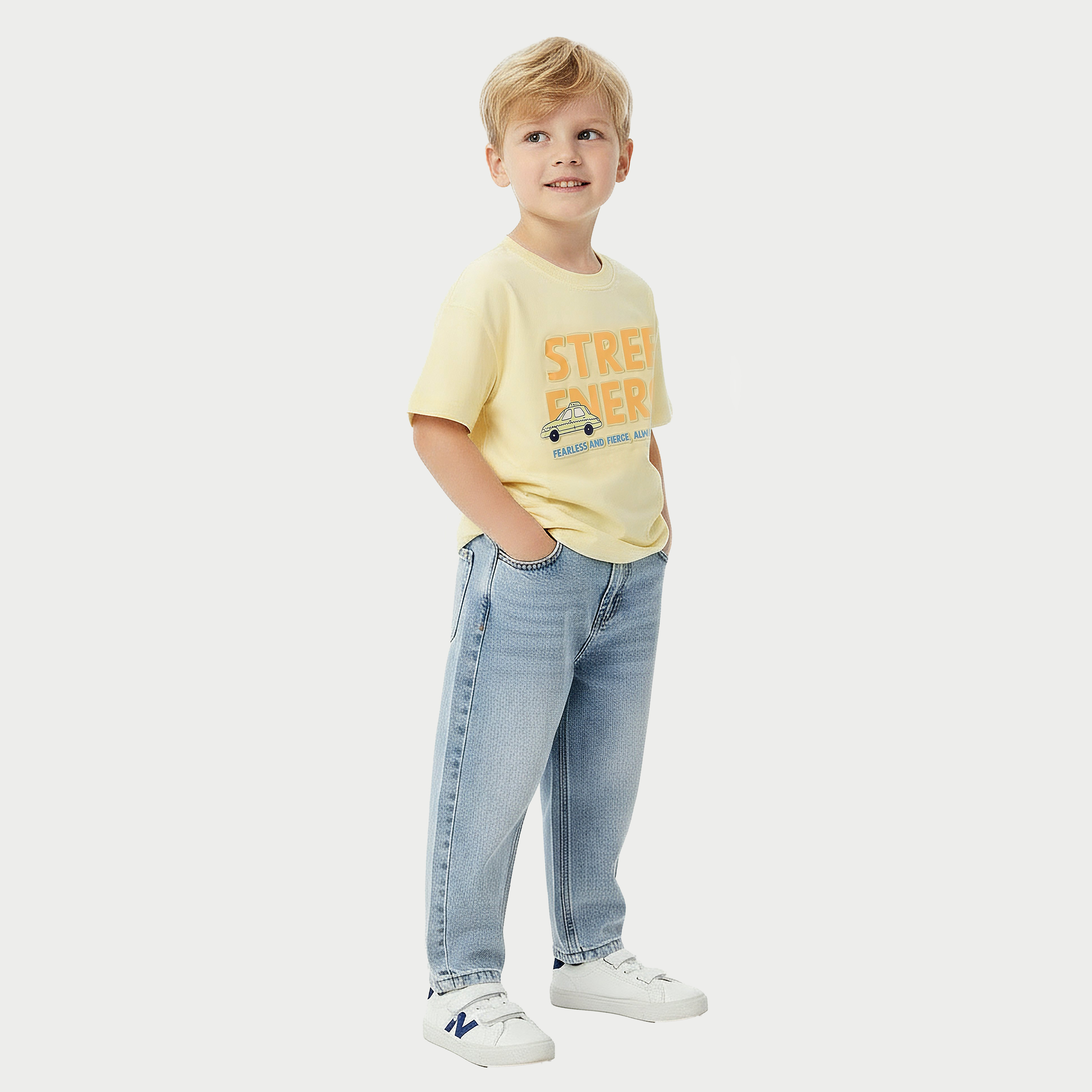 Juniors Crew Neck Short Sleeves T-shirt with Typographic Print-boys-clothing-tshirtsandpolos-image-2