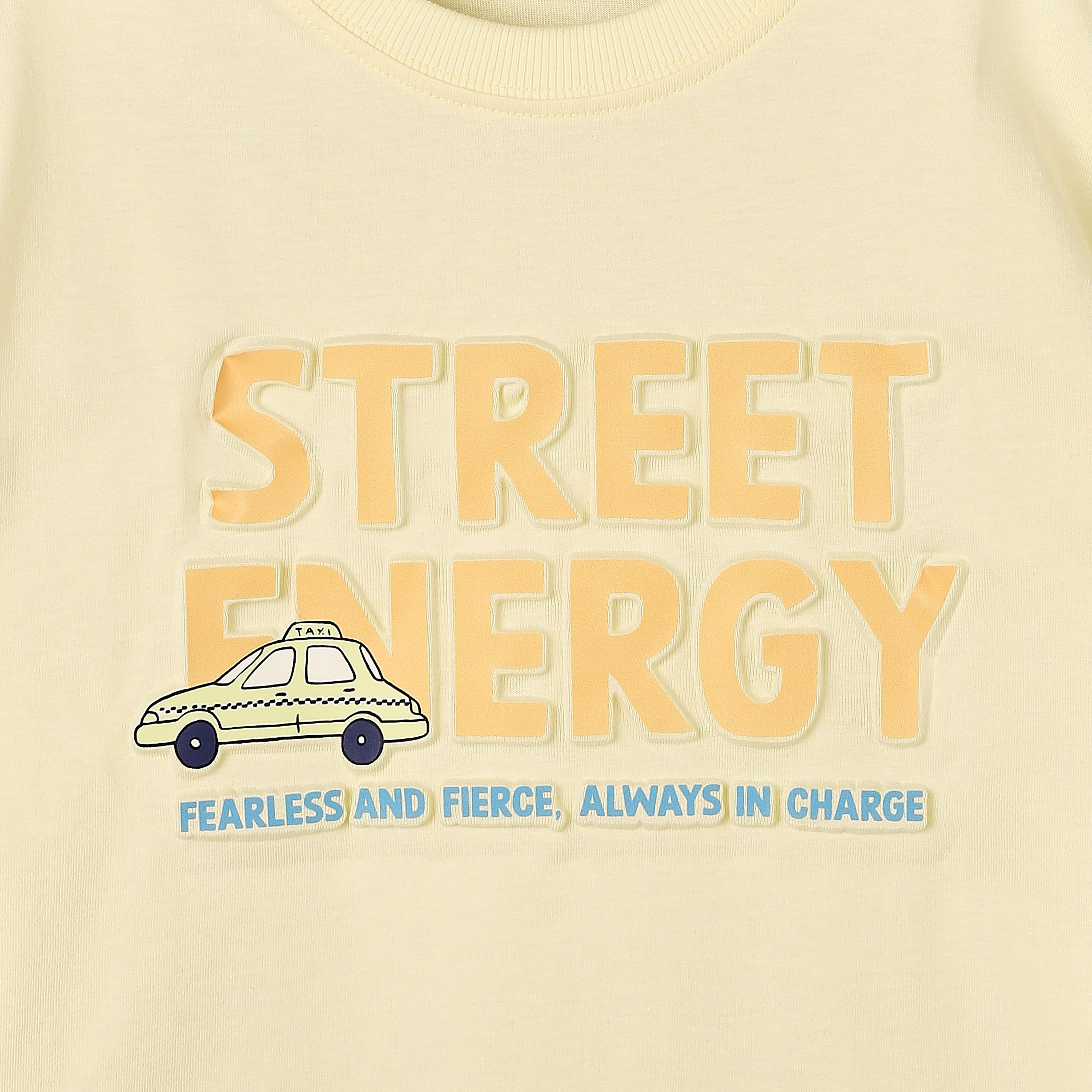 Juniors Crew Neck Short Sleeves T-shirt with Typographic Print-boys-clothing-tshirtsandpolos-image-4
