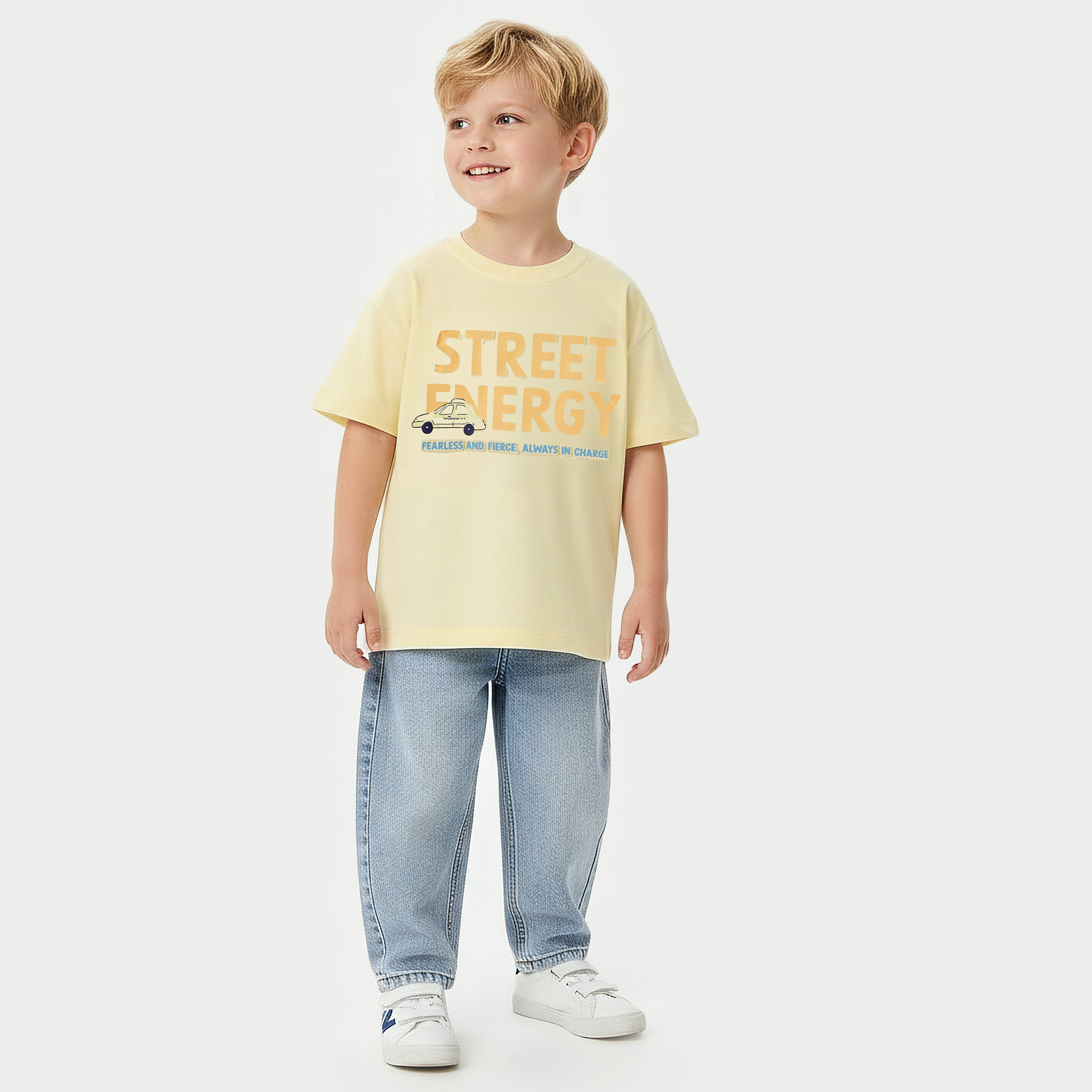 Juniors Crew Neck Short Sleeves T-shirt with Typographic Print-boys-clothing-tshirtsandpolos-image-5