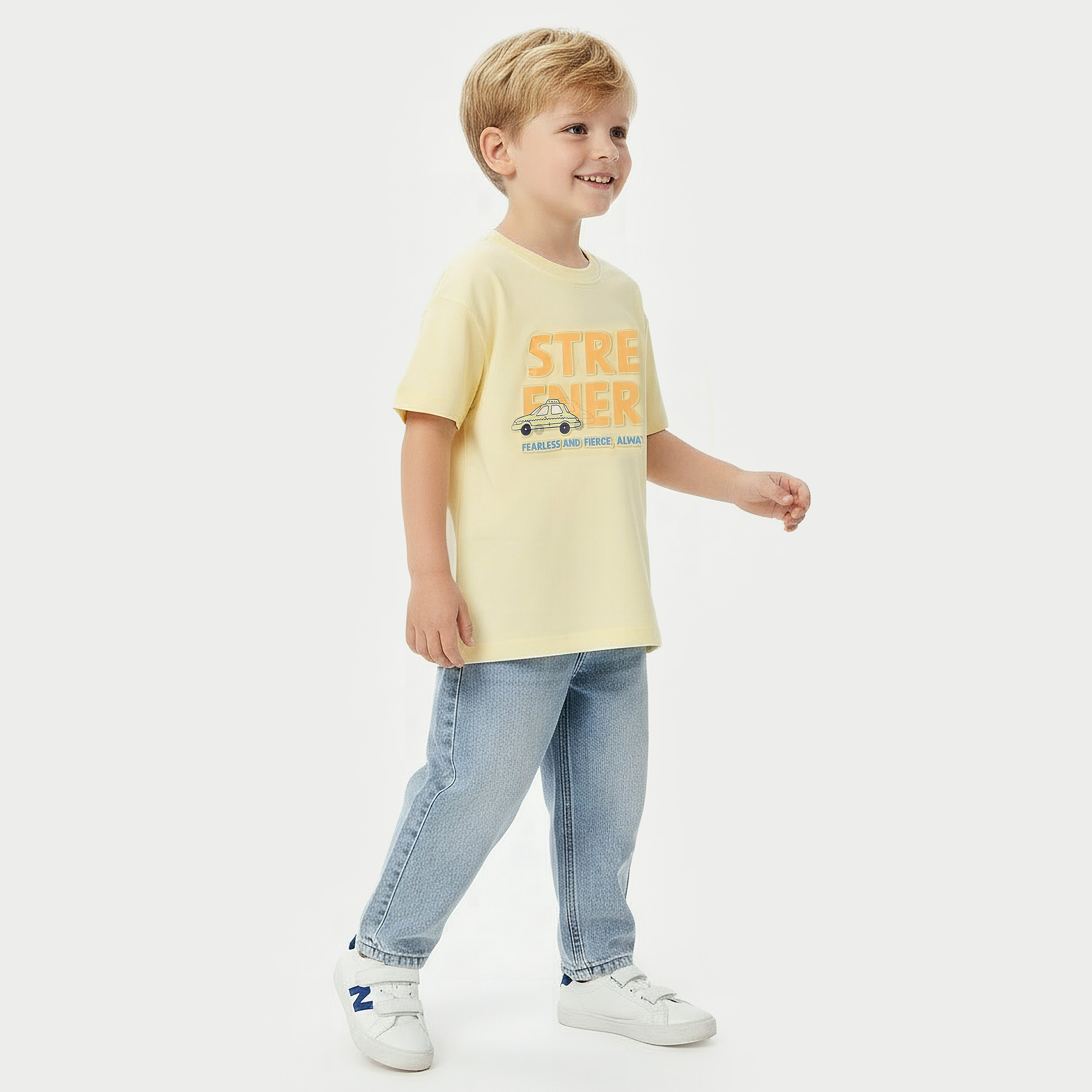 Juniors Crew Neck Short Sleeves T-shirt with Typographic Print-boys-clothing-tshirtsandpolos-image-6