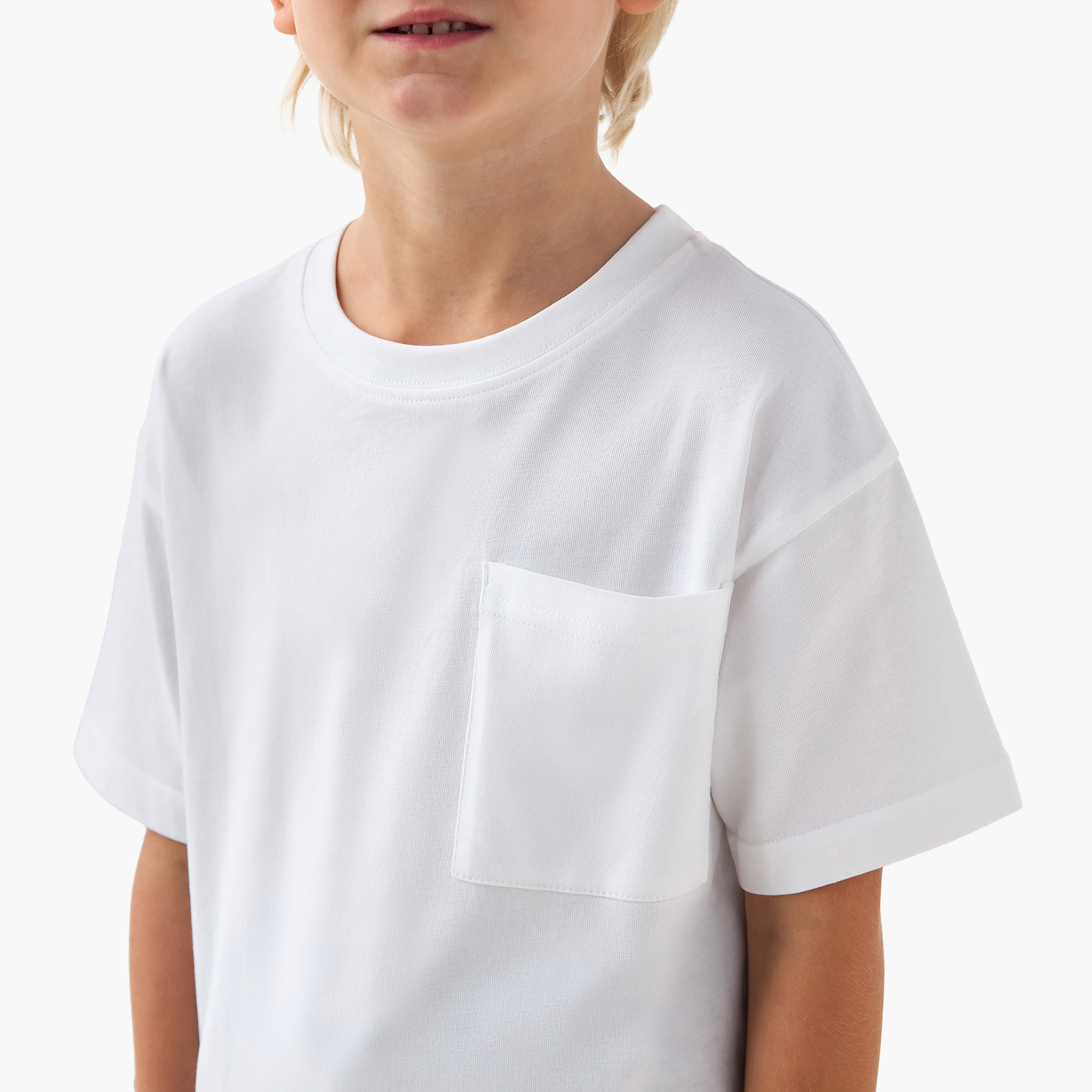 Juniors Crew Neck Short Sleeves T-shirt with Chest Pocket-boys-clothing-tshirtsandpolos-image-4