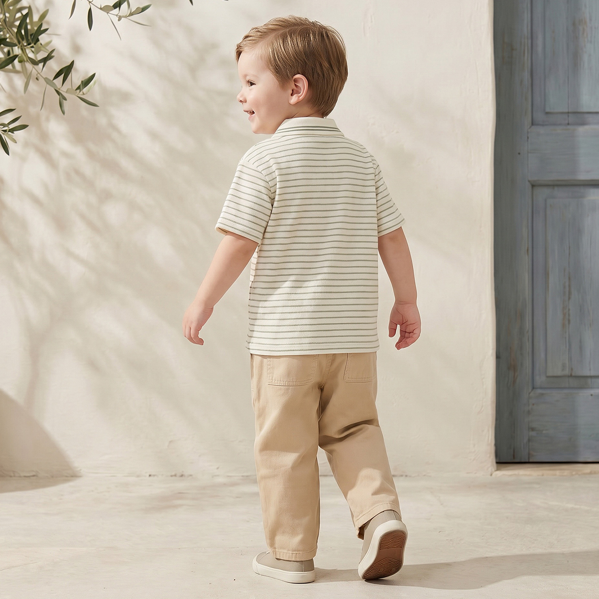Juniors Collared Short Sleeves Polo T-shirt with Stripes-boys-clothing-tshirtsandpolos-image-3