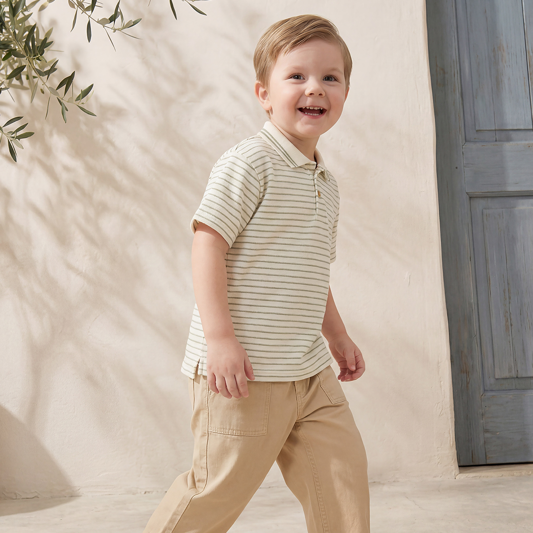 Juniors Collared Short Sleeves Polo T-shirt with Stripes-boys-clothing-tshirtsandpolos-image-5