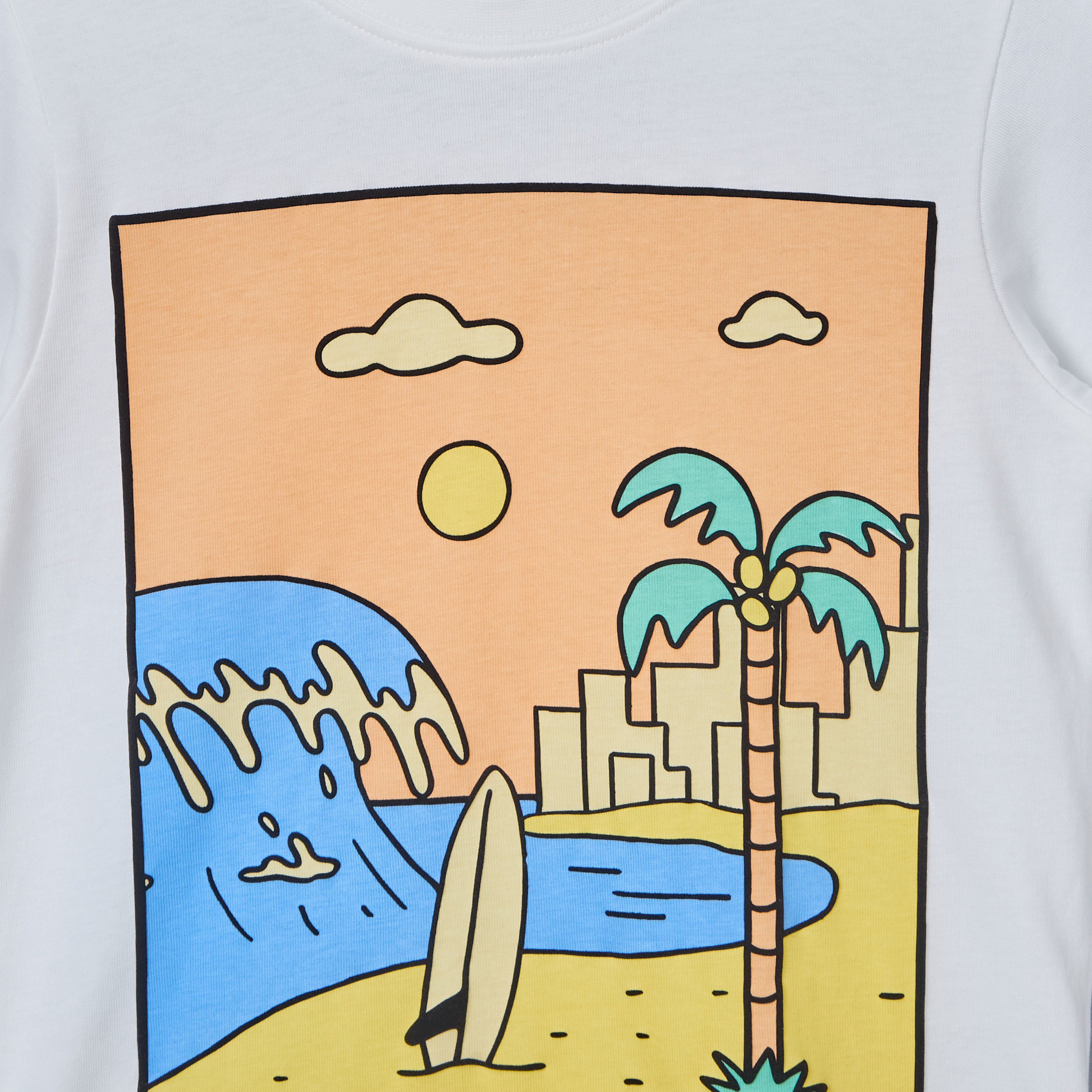 Juniors Crew Neck Short Sleeves T-shirt with Coastal Graphic Print-boys-clothing-tshirtsandpolos-image-4
