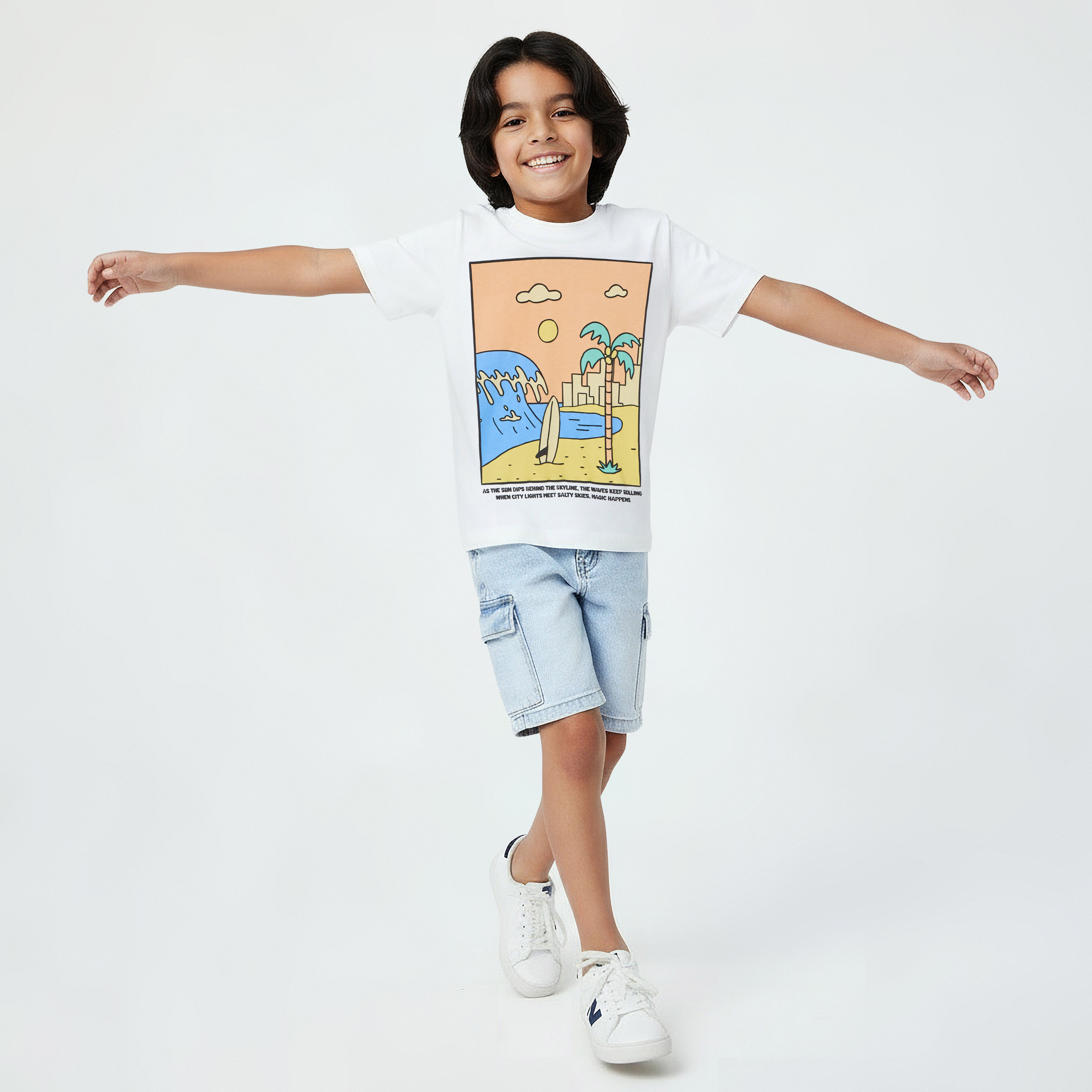 Juniors Crew Neck Short Sleeves T-shirt with Coastal Graphic Print-boys-clothing-tshirtsandpolos-image-5