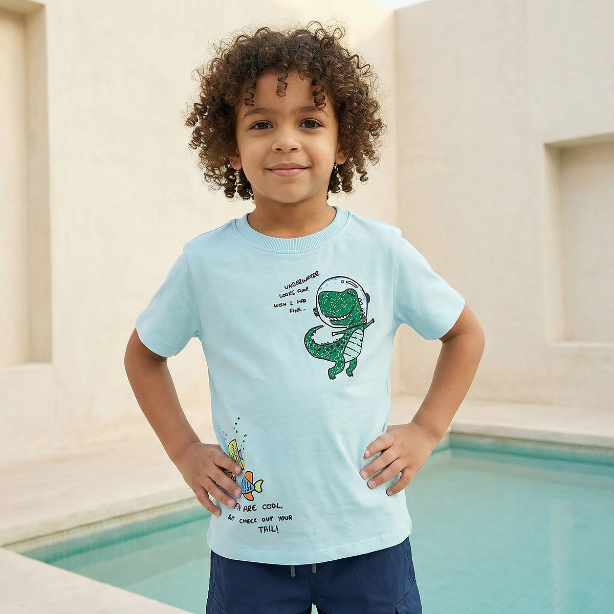 Juniors Crew Neck Short Sleeve T-shirt with Underwater Print-boys-clothing-tshirtsandpolos-image-1