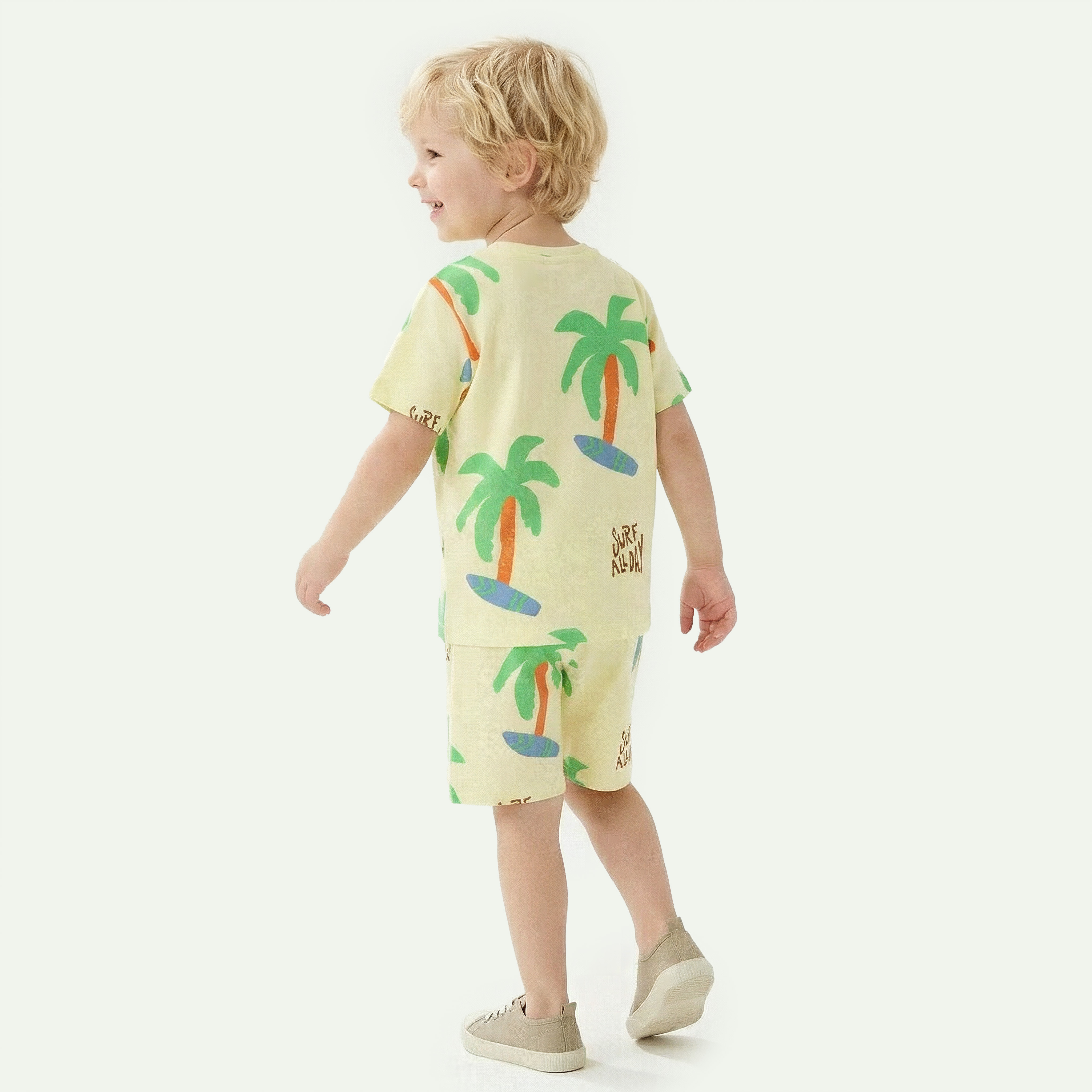 Juniors Crew Neck Short Sleeves T-shirt with Palm Tree Print-boys-clothing-tshirtsandpolos-image-3