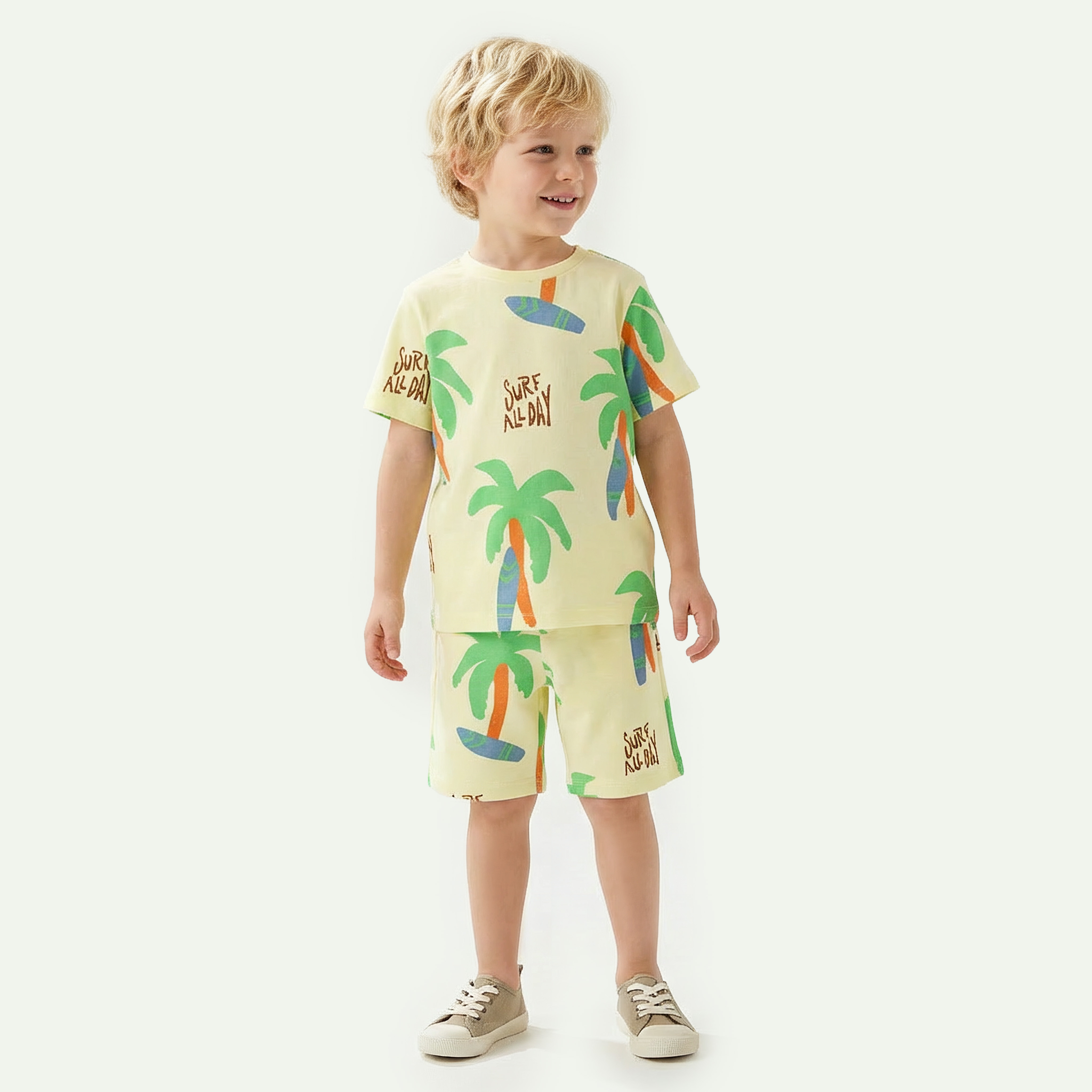 Juniors Crew Neck Short Sleeves T-shirt with Palm Tree Print-boys-clothing-tshirtsandpolos-image-5
