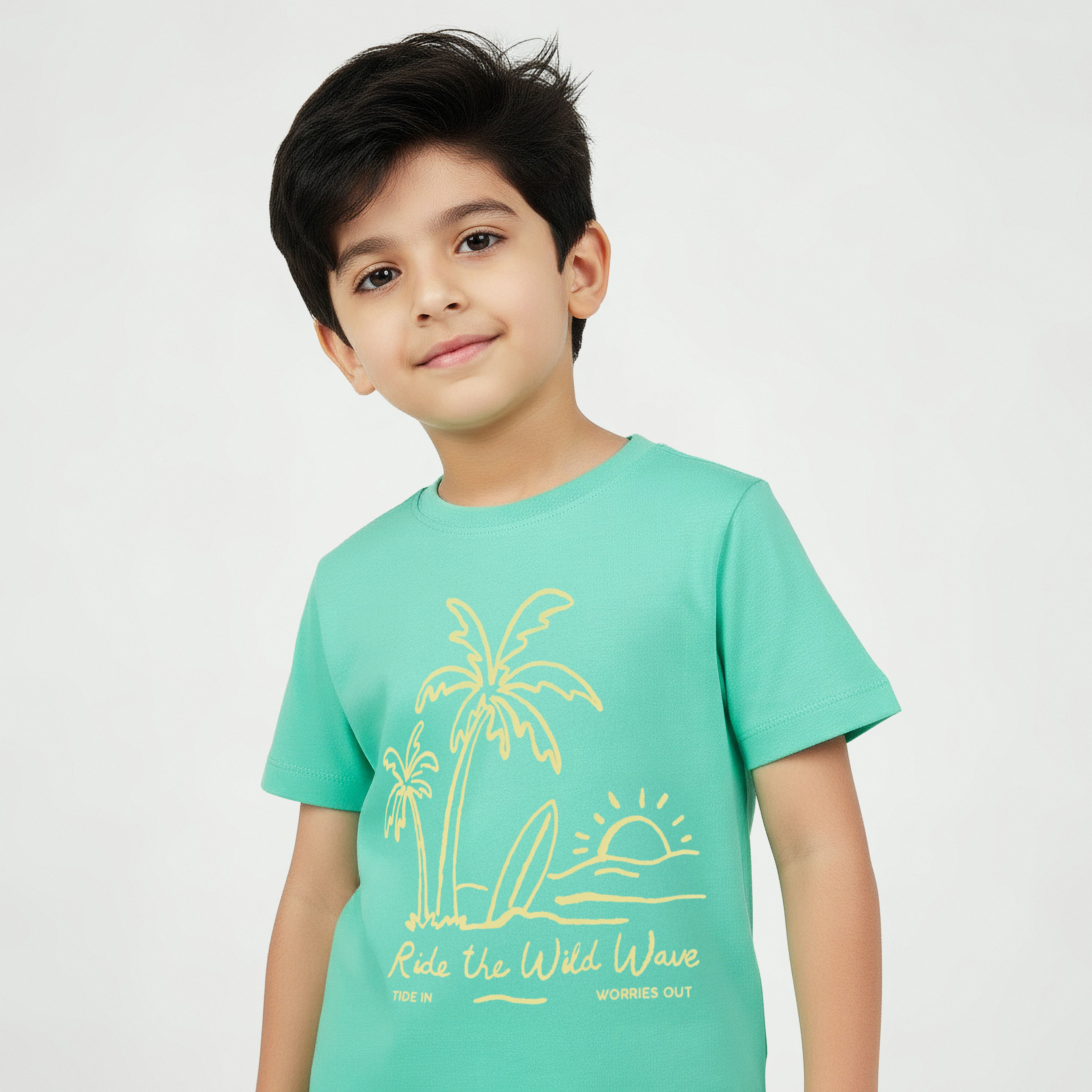 Juniors Crew Neck Short Sleeves T-shirt with Graphic Print-boys-clothing-tshirtsandpolos-image-5