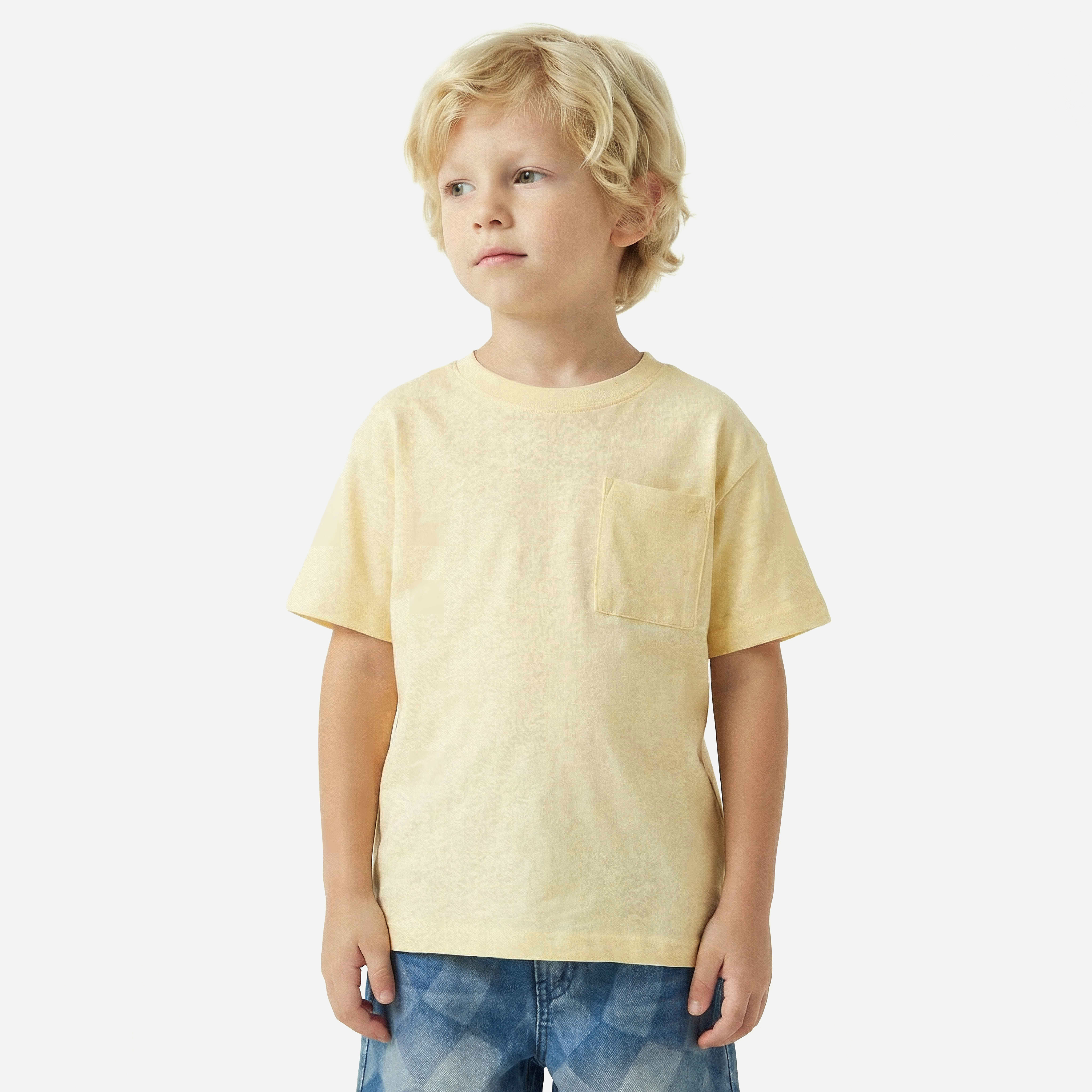 Juniors Crew Neck Short Sleeves T-shirt with Chest Pocket-boys-clothing-tshirtsandpolos-image-1