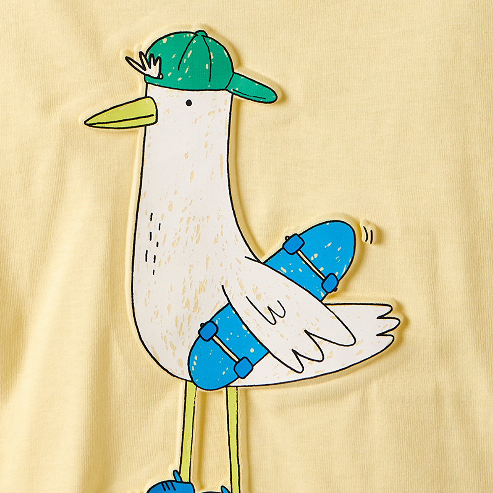 Juniors Crew Neck Short Sleeves T-shirt with Seagull Embossed Print-boys-clothing-tshirtsandpolos-image-4