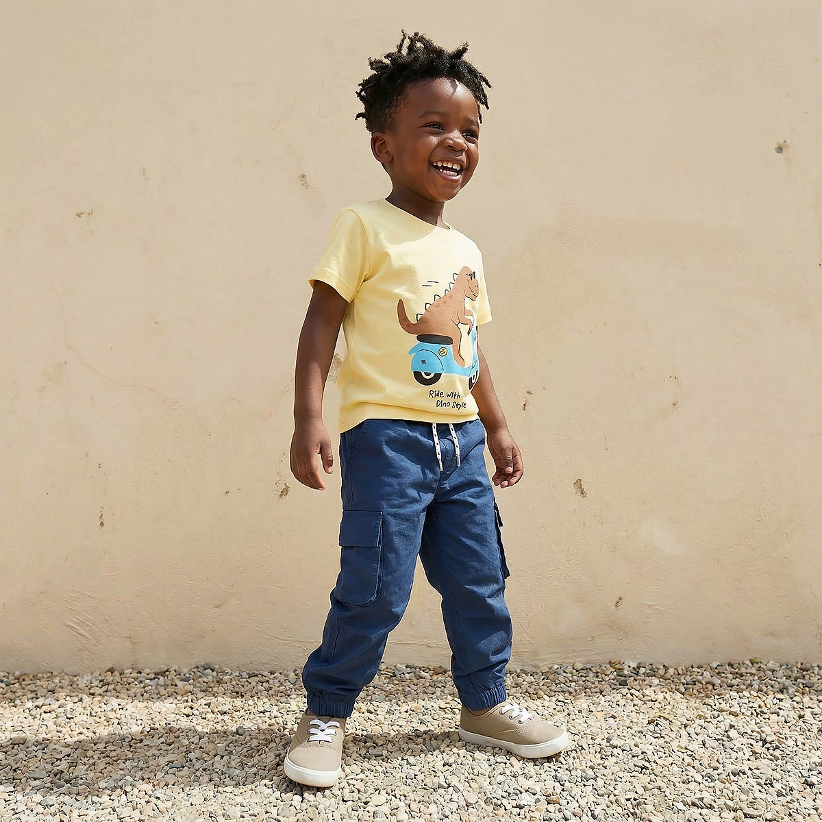 Juniors Crew Neck Short Sleeves T-shirt with Dinosaur Print-boys-clothing-tshirtsandpolos-image-5