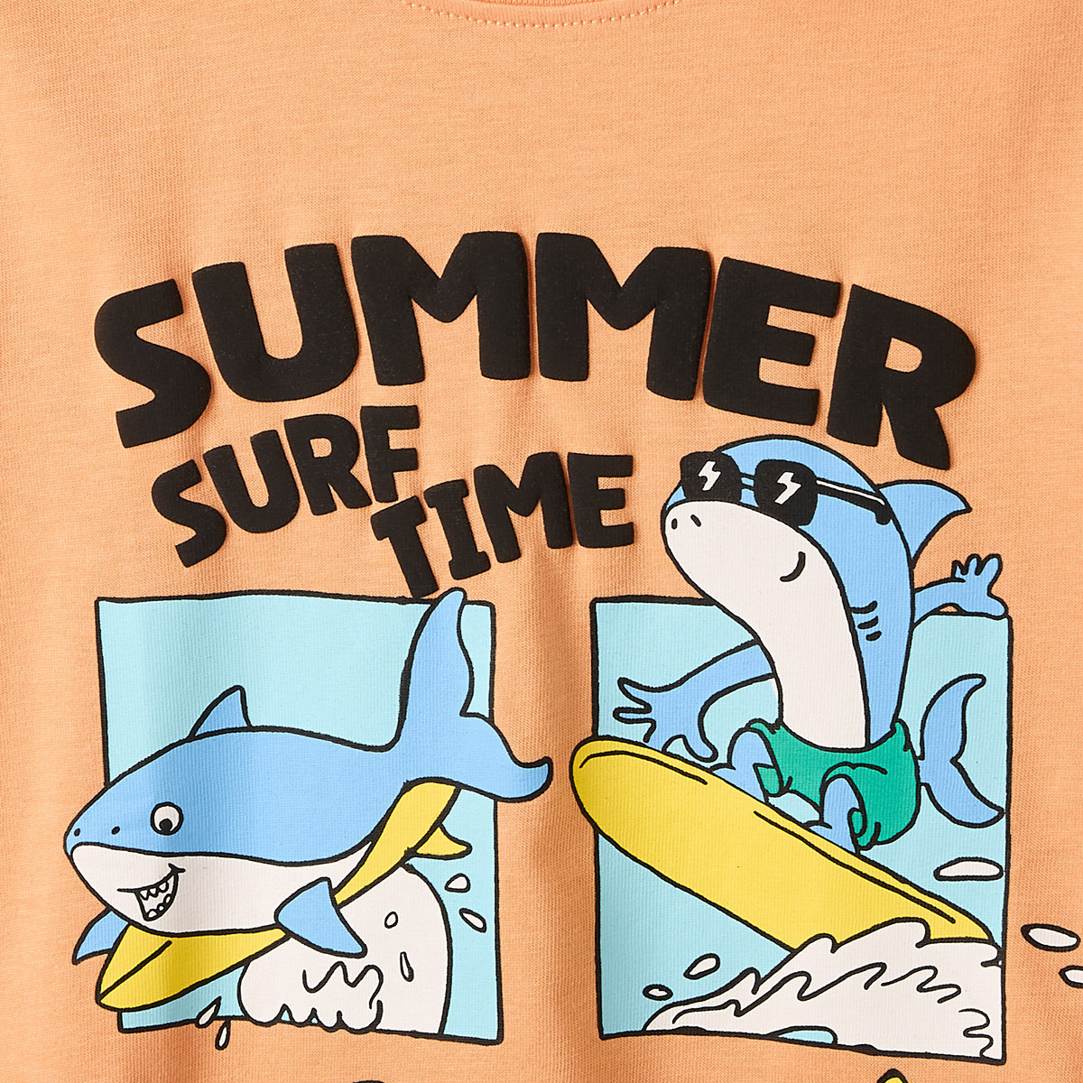Juniors Crew Neck Short Sleeves T-shirt with Shark Print-boys-clothing-tshirtsandpolos-image-4