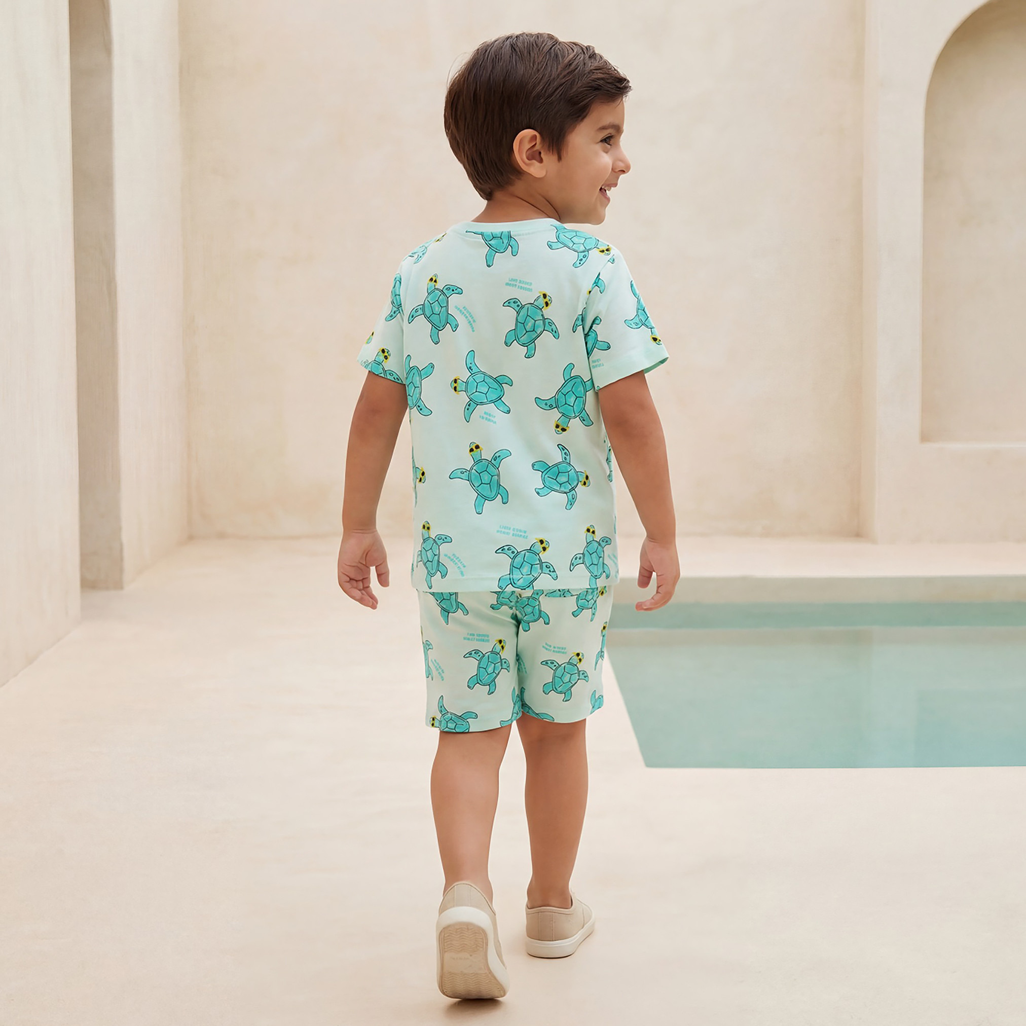 Juniors Crew Neck Short Sleeves T-shirt with Turtle Print-boys-clothing-tshirtsandpolos-image-3