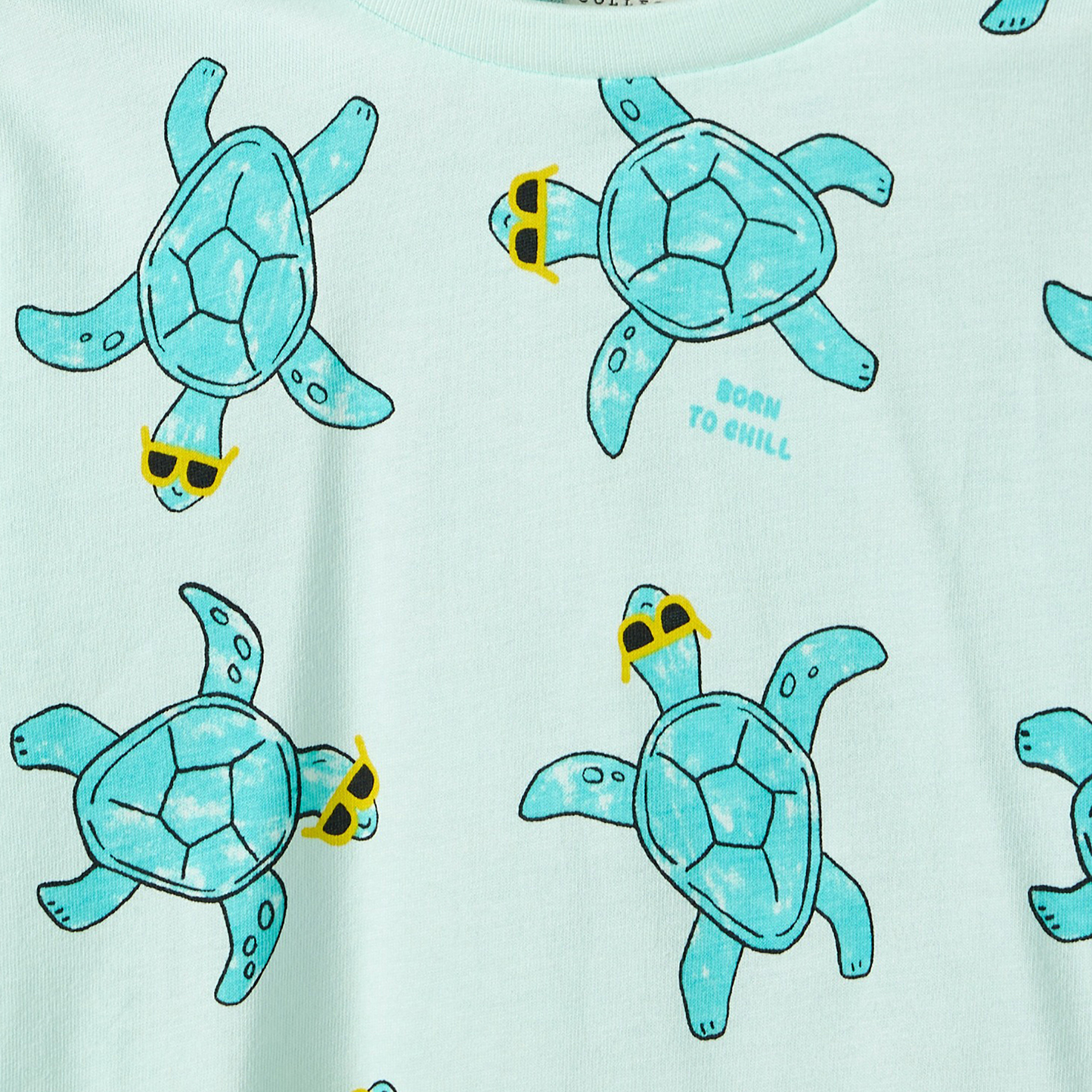 Juniors Crew Neck Short Sleeves T-shirt with Turtle Print-boys-clothing-tshirtsandpolos-image-4