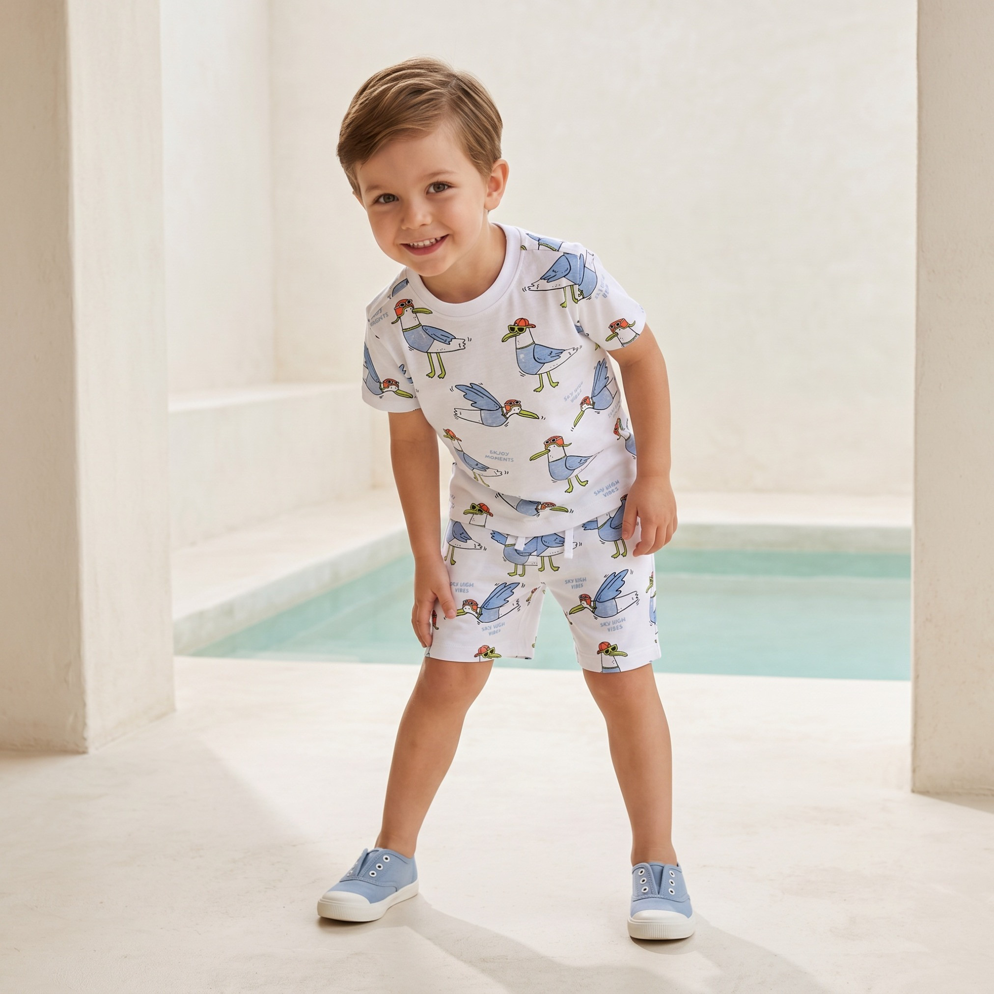 تيشيرت بياقة ضيقة وأكمام قصيرة وطبعات من جونيورز-boys-clothing-tshirtsandpolos-image-5
