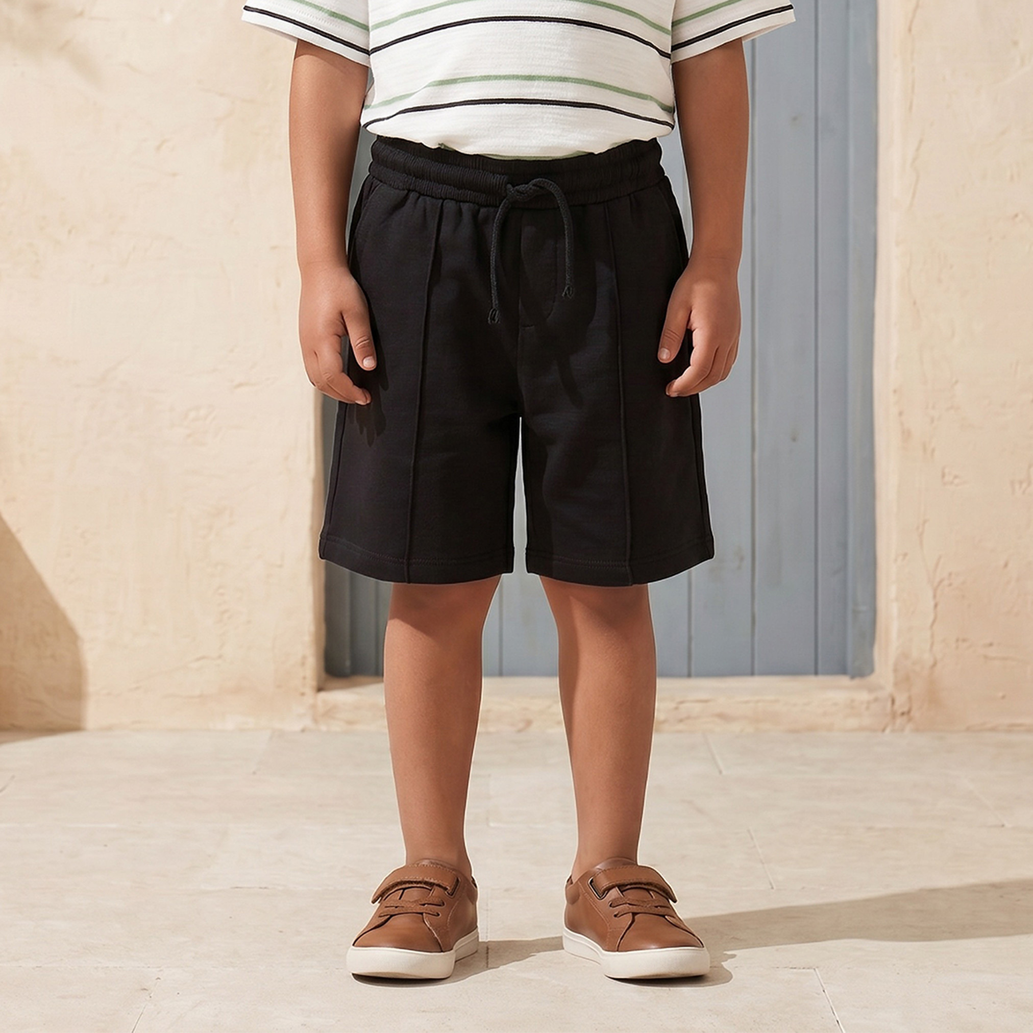 Set of 3 Juniors Crew Neck Short Sleeves T-shirt with Shorts-boys-clothing-setsandcoords-image-5