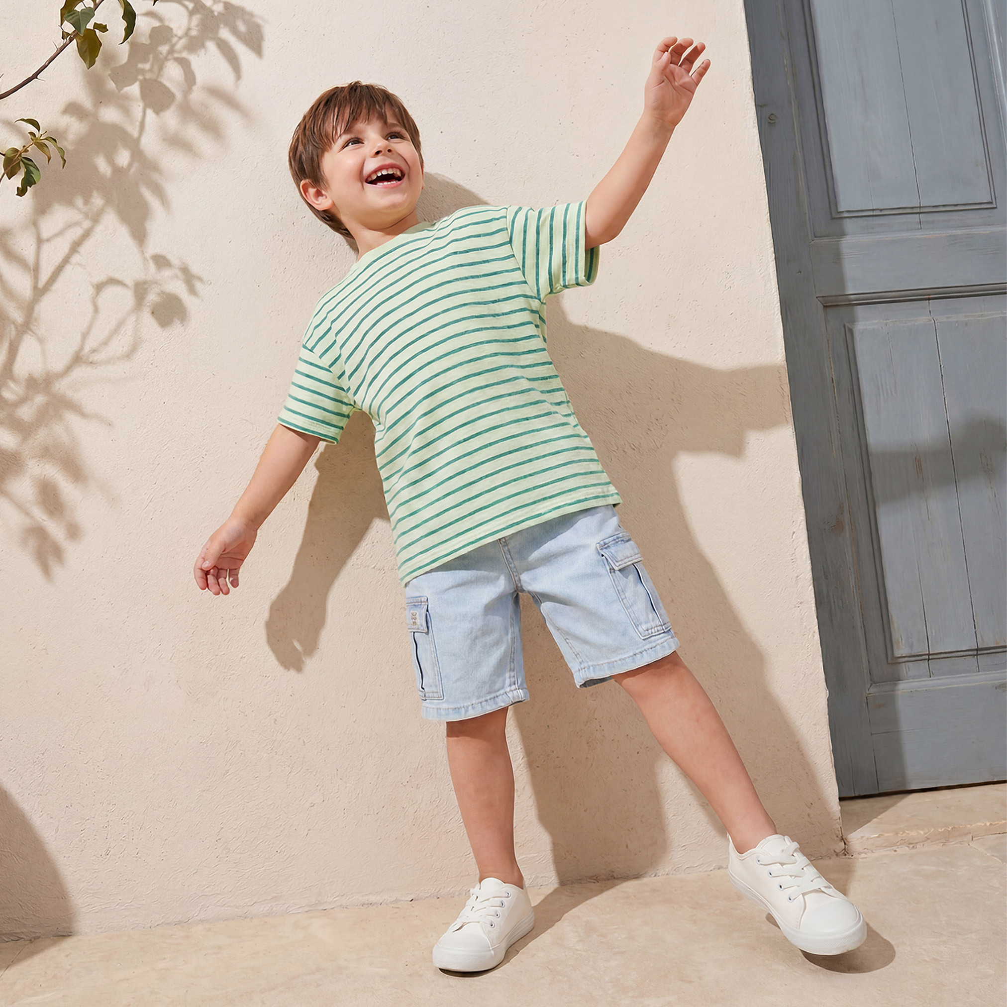 Pack of 2 Juniors Crew Neck Short Sleeves T-shirt with Assorted Design-boys-clothing-tshirtsandpolos-image-2