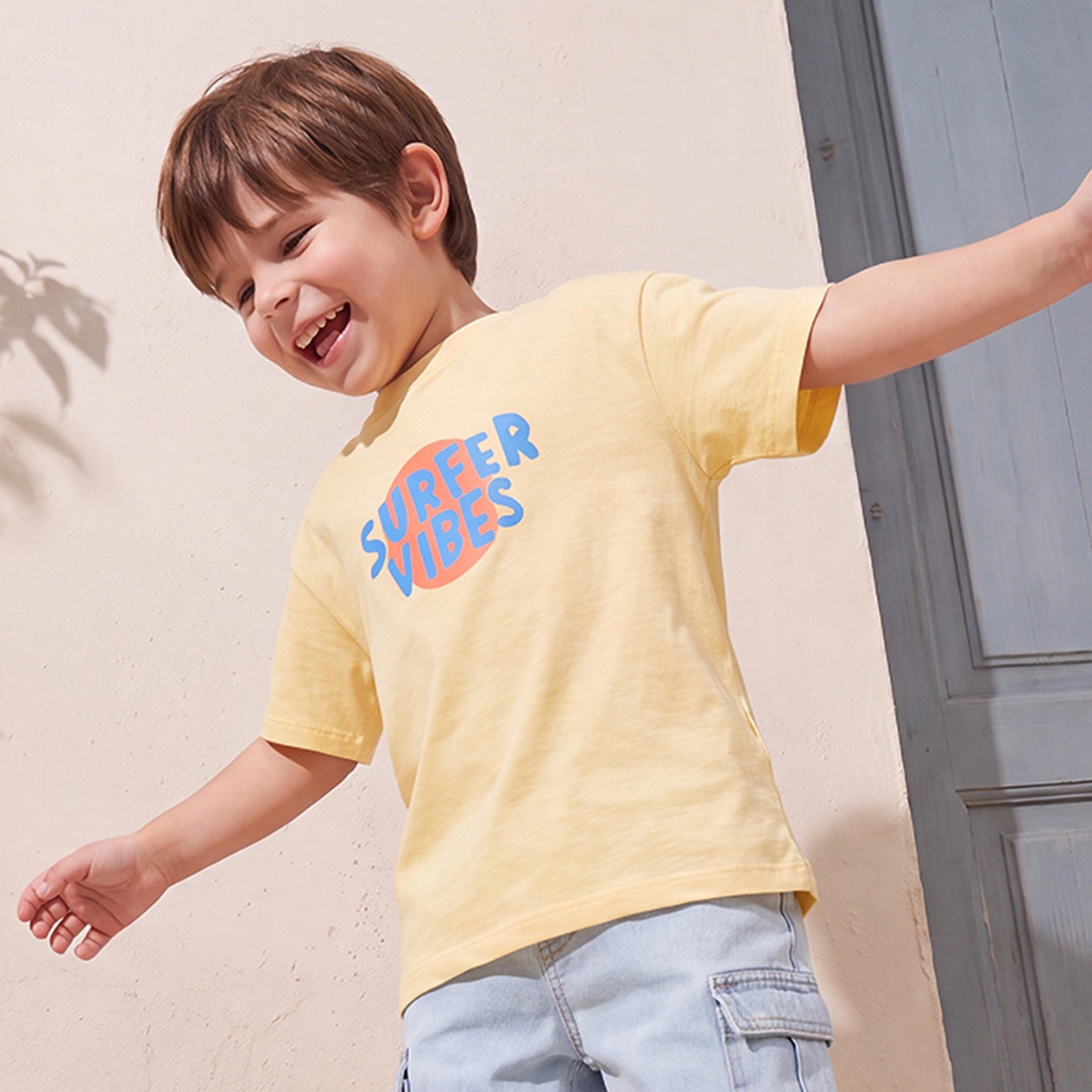 Pack of 2 Juniors Crew Neck Short Sleeves T-shirt with Assorted Design-boys-clothing-tshirtsandpolos-image-3