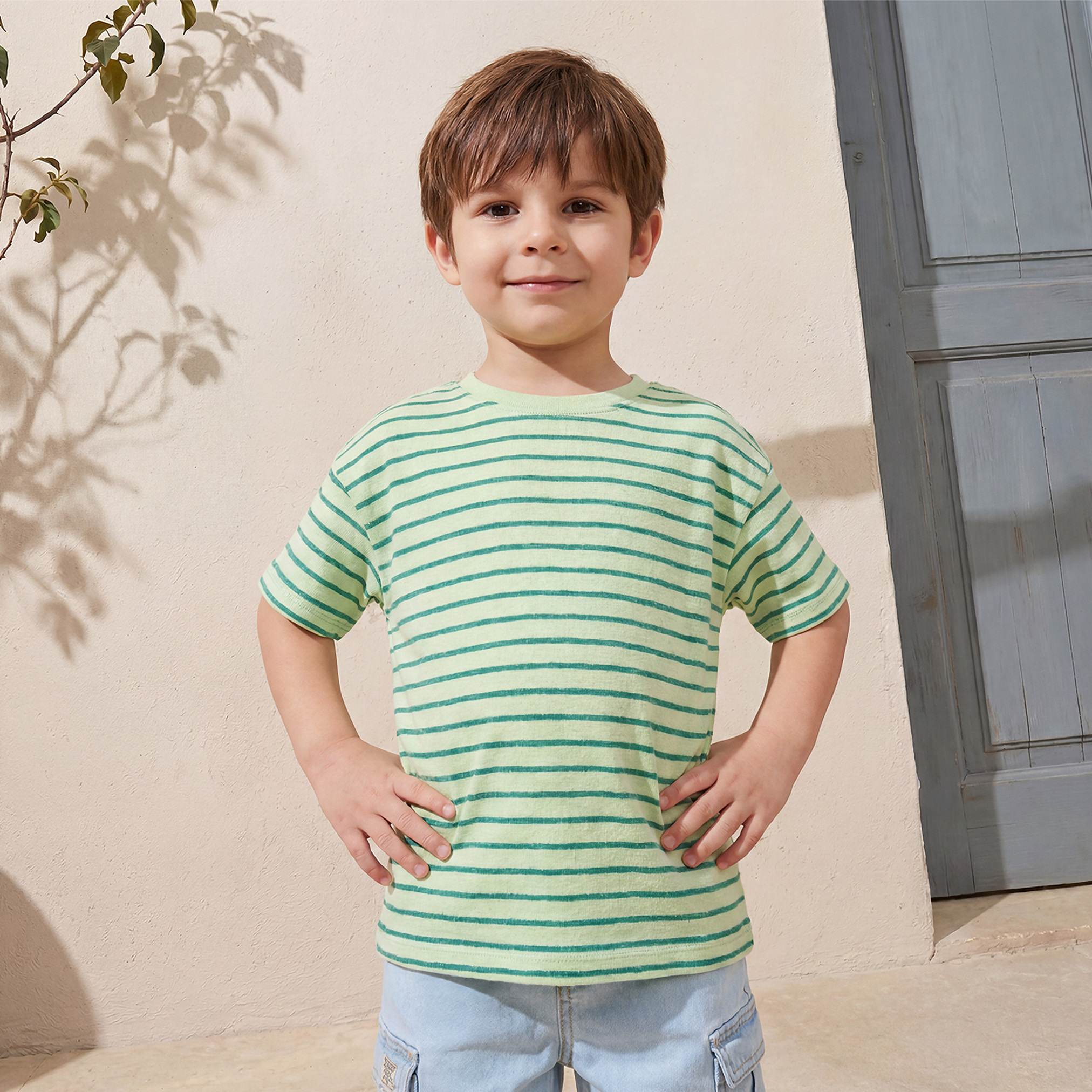 Pack of 2 Juniors Crew Neck Short Sleeves T-shirt with Assorted Design-boys-clothing-tshirtsandpolos-image-4