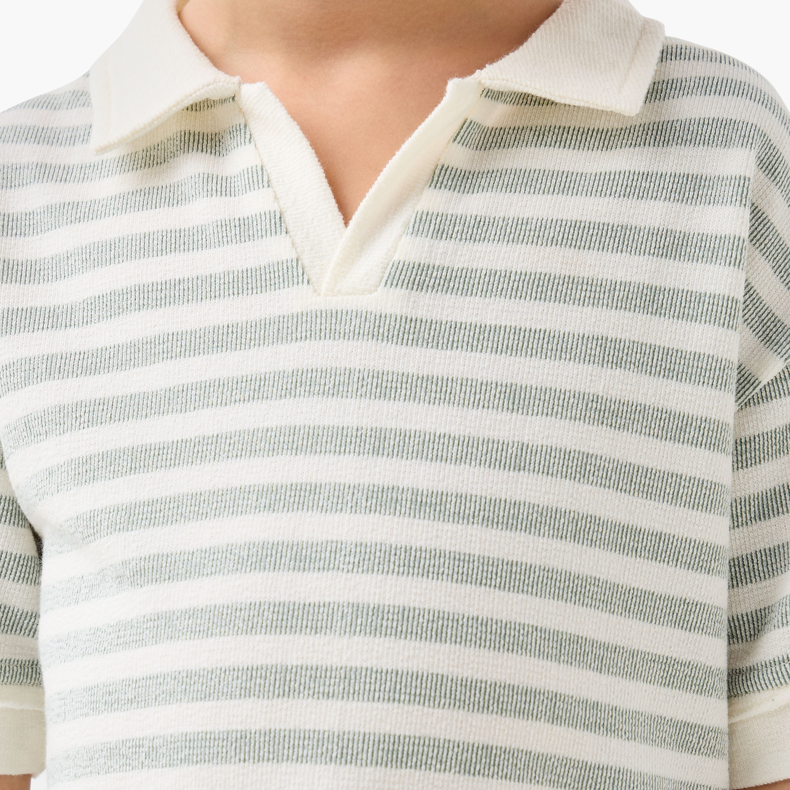 Juniors Collared Short Sleeves Polo T-shirt with Stripes-boys-clothing-tshirtsandpolos-image-5