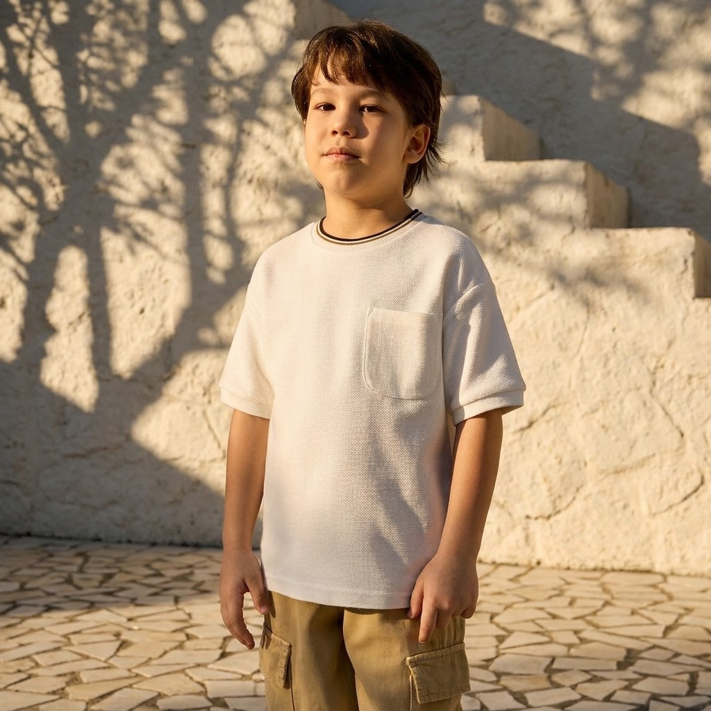 Juniors Crew Neck Short Sleeves T-shirt with Pocket-boys-clothing-tshirtsandpolos-image-1